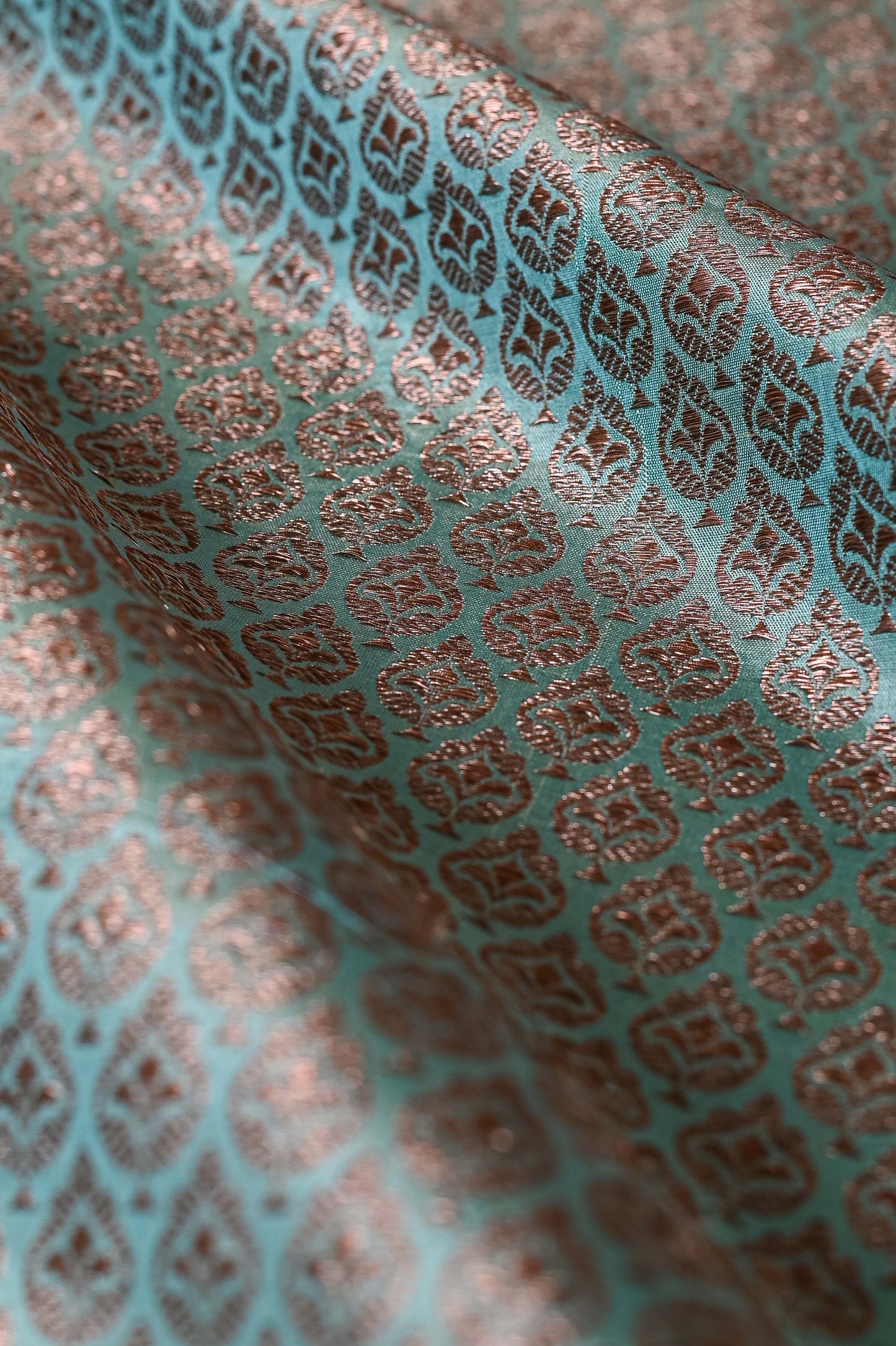 Handwoven Green Silk Blouse Fabric
