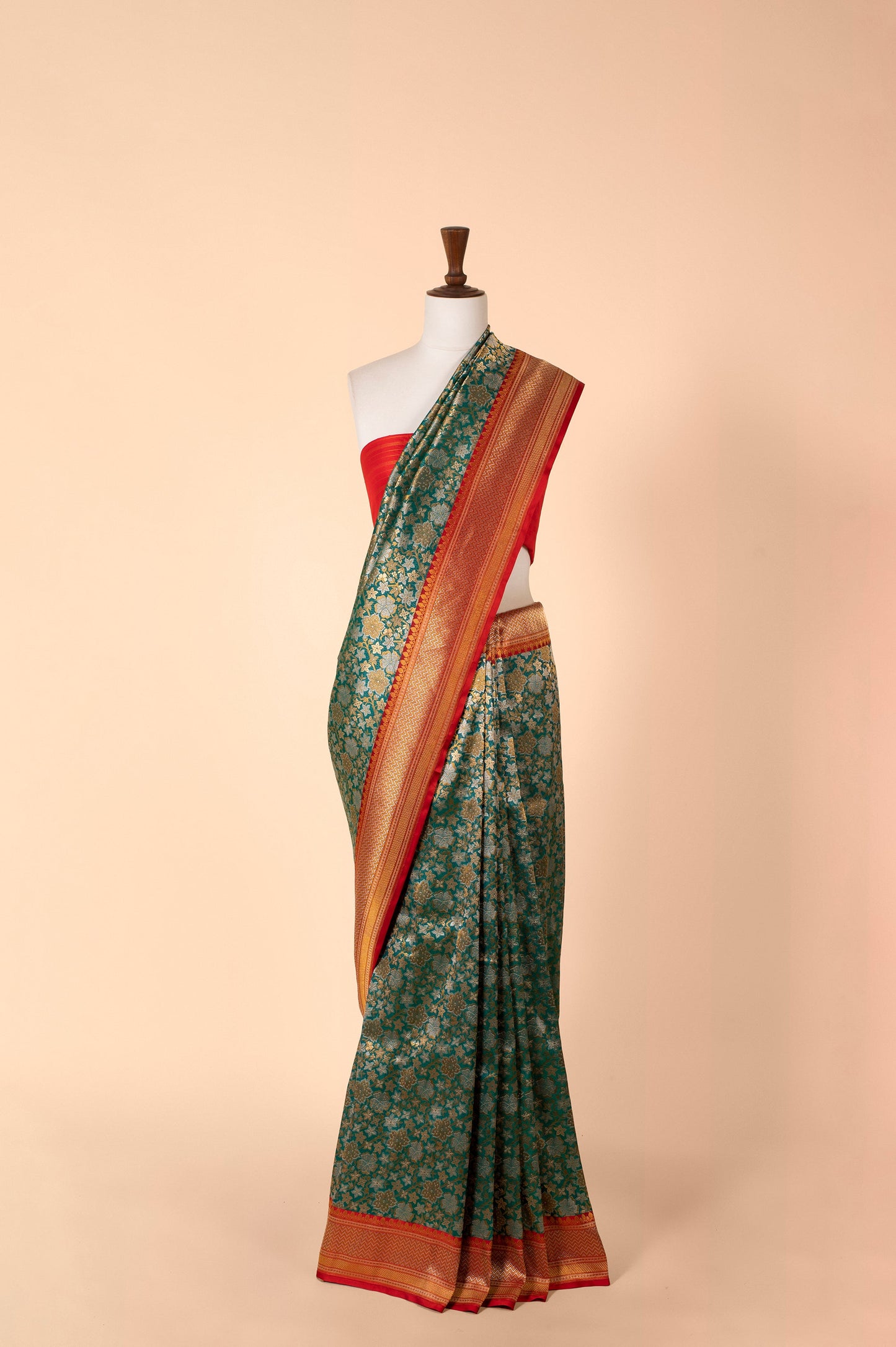 Handwoven Green Silk Sari