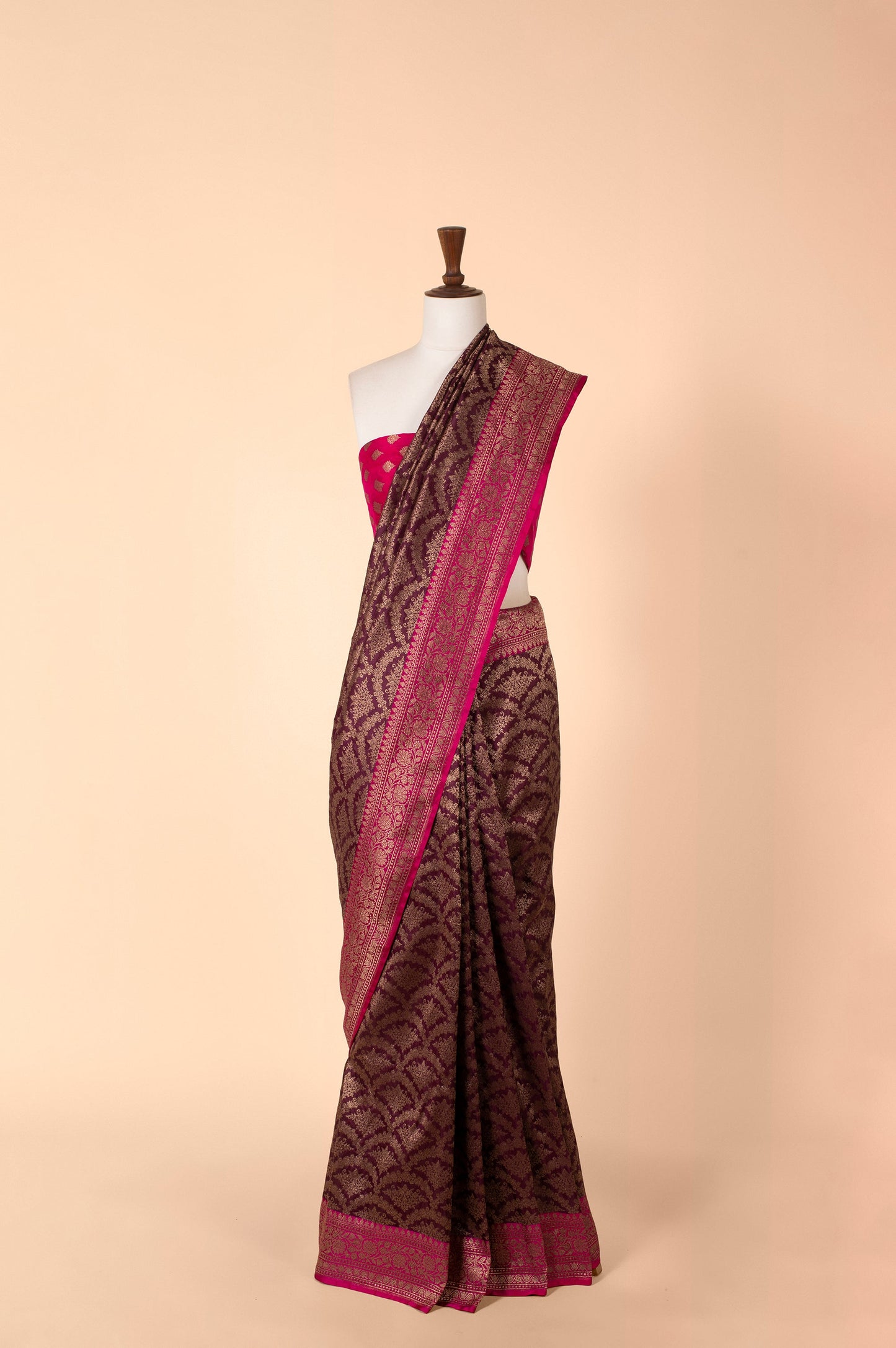 Handwoven Purple Silk Sari