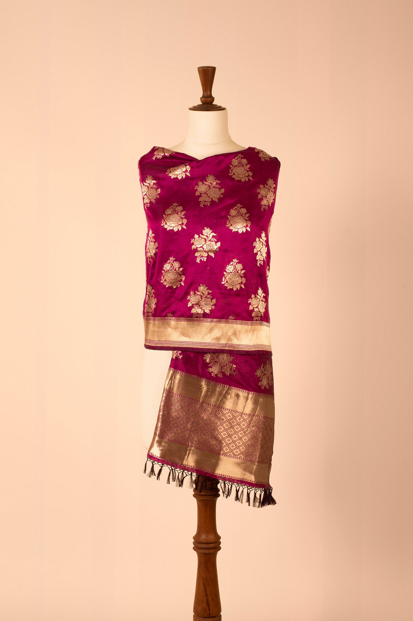 Handwoven Purple Silk Dupatta