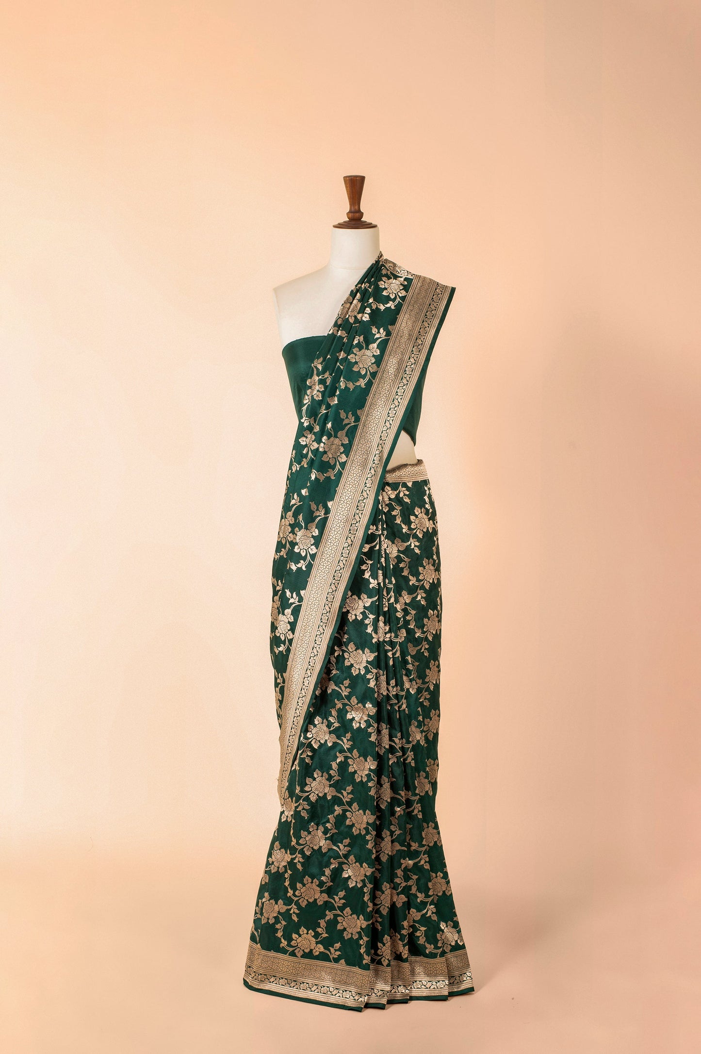 Handwoven Green Silk Sari