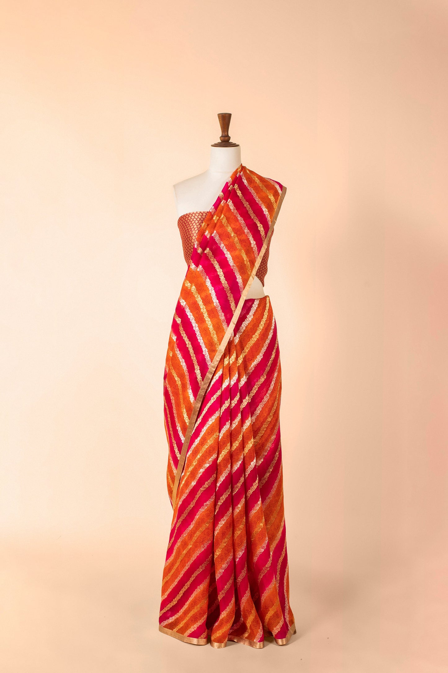 Handwoven Multicolor Organza Sari