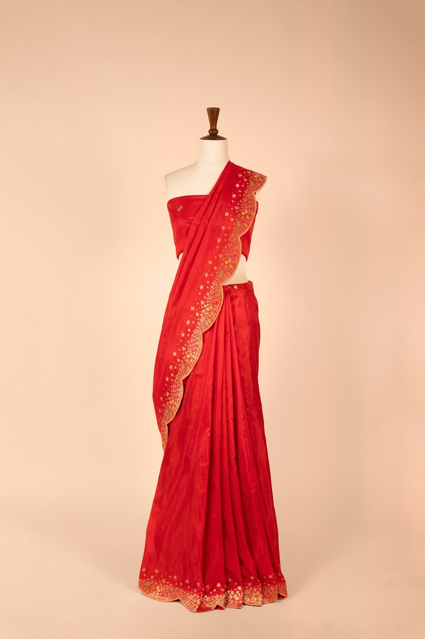 Handwoven Red Silk Saree