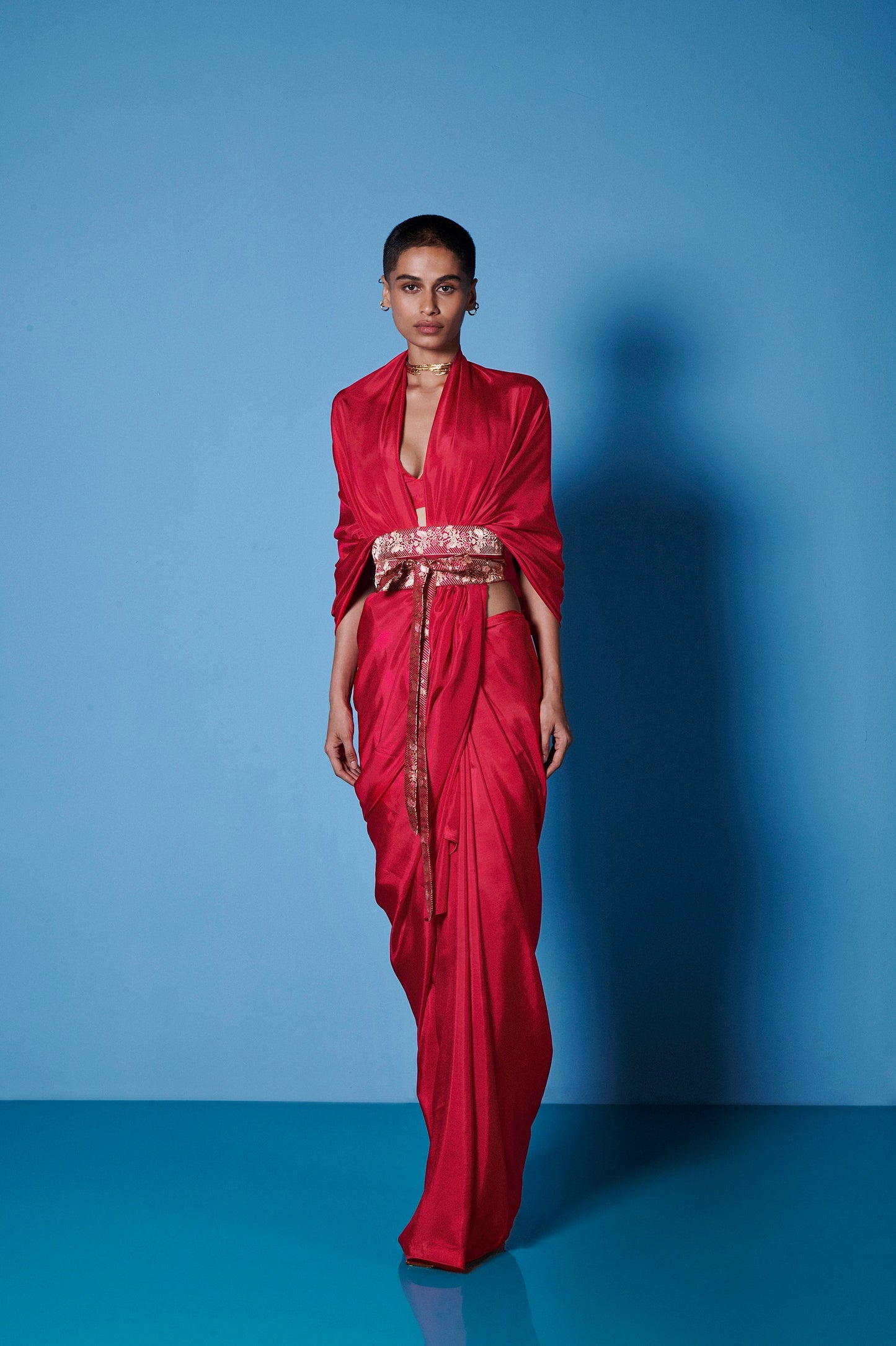 Handwoven Sangria Red Silk Saree