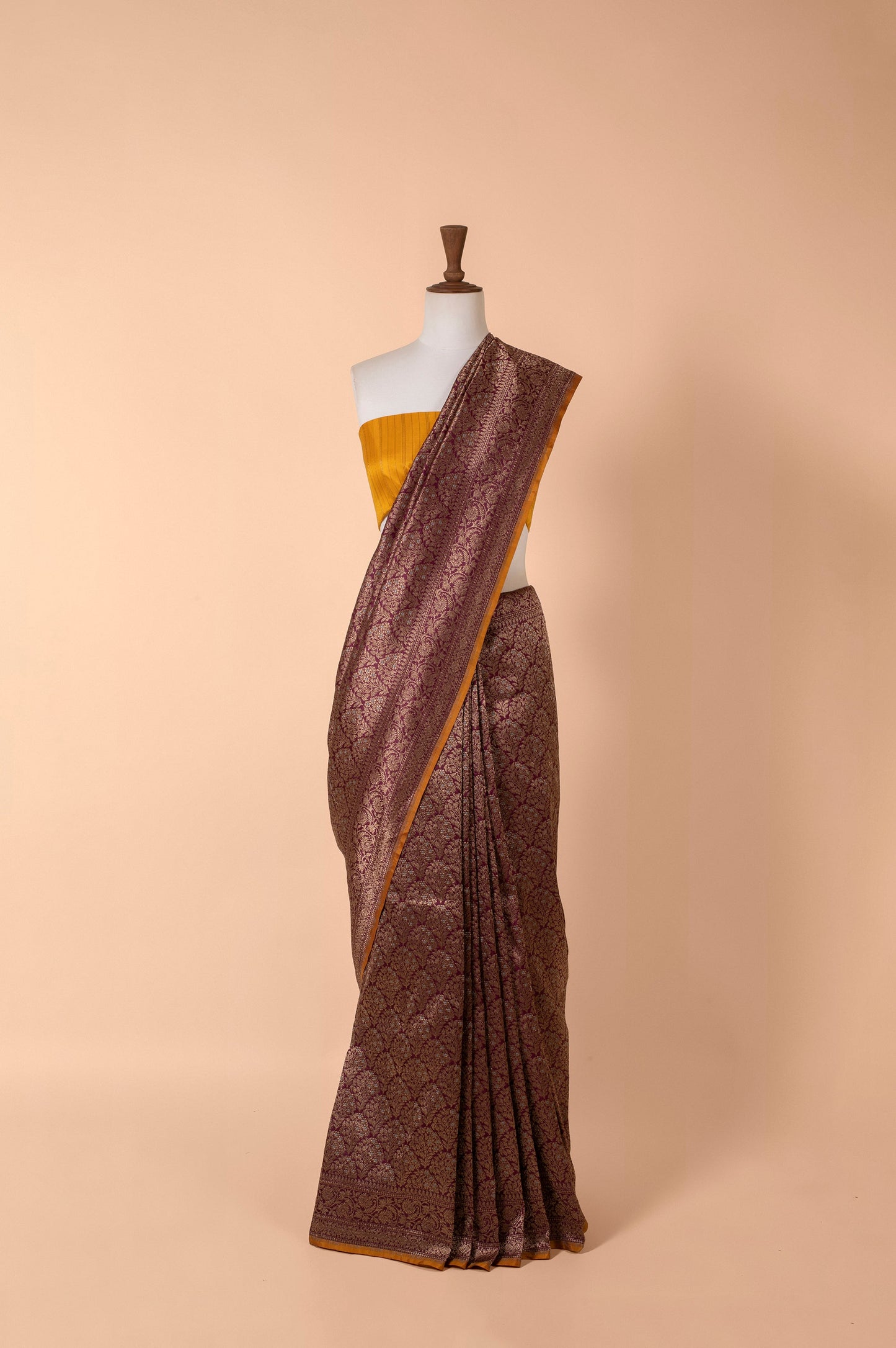 Handwoven Purple Silk Sari
