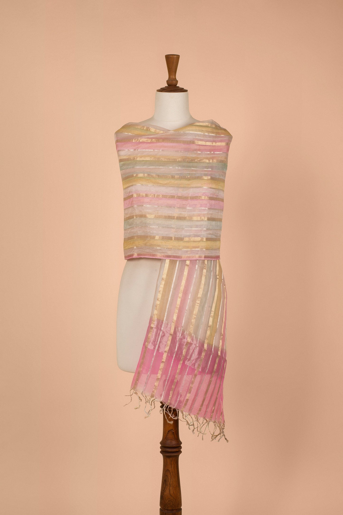 Handwoven Multicolor Organza Dupatta