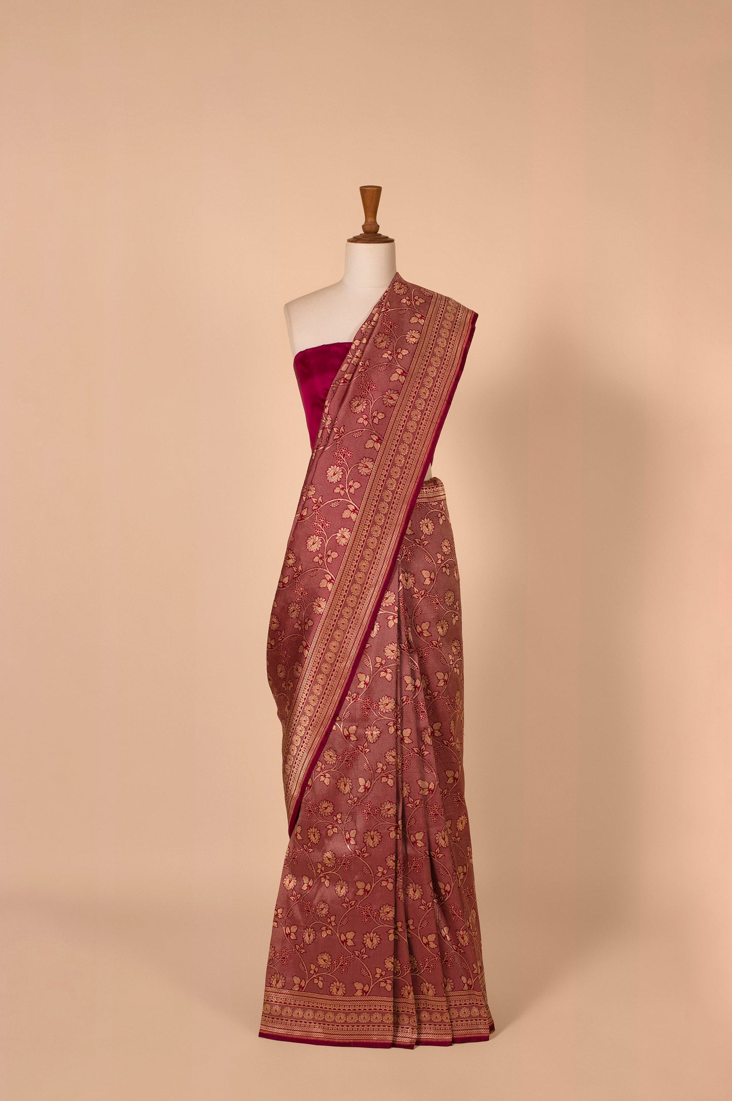 Handwoven Purple Silk Sari