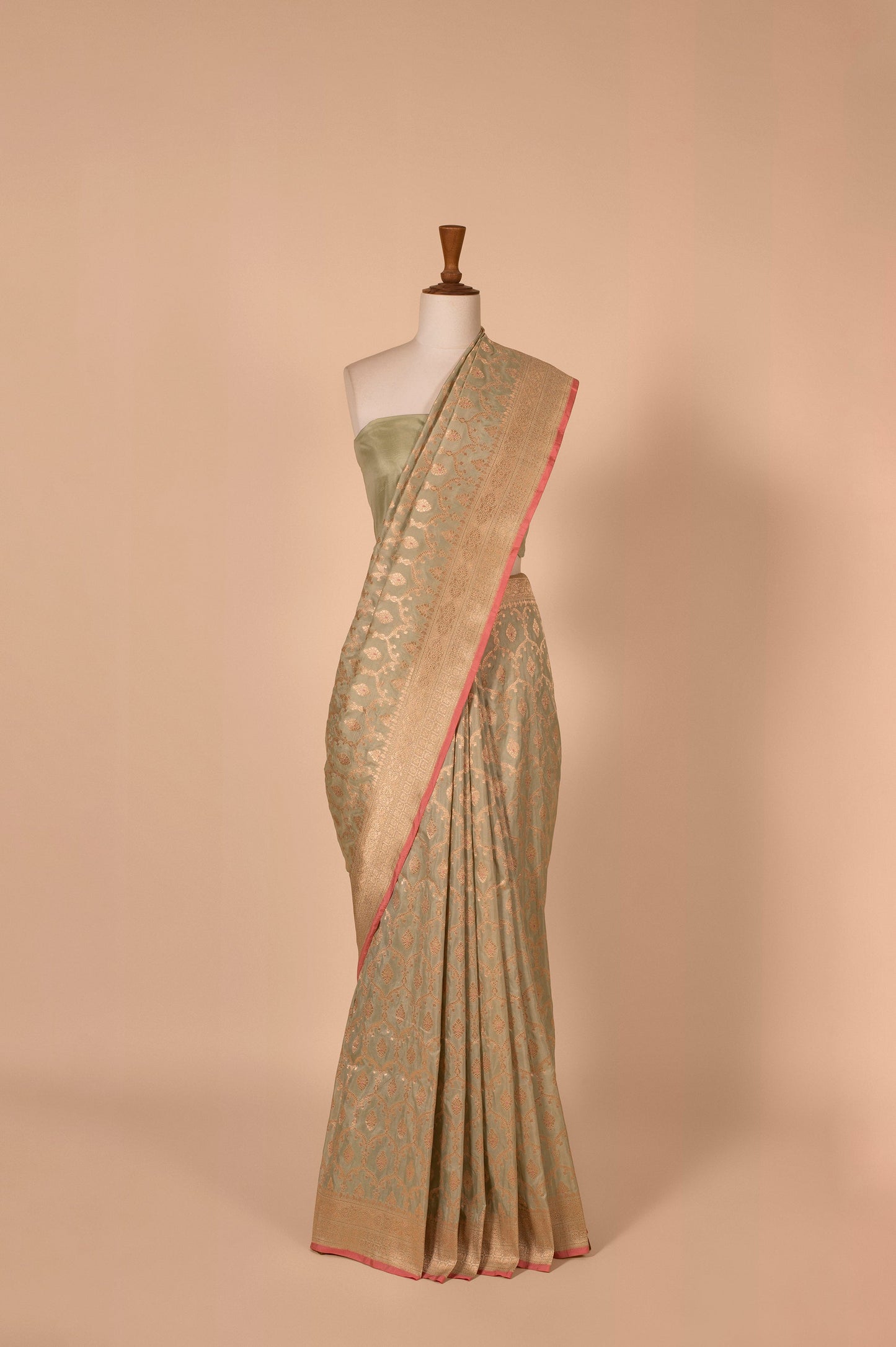Handwoven Green Silk Sari