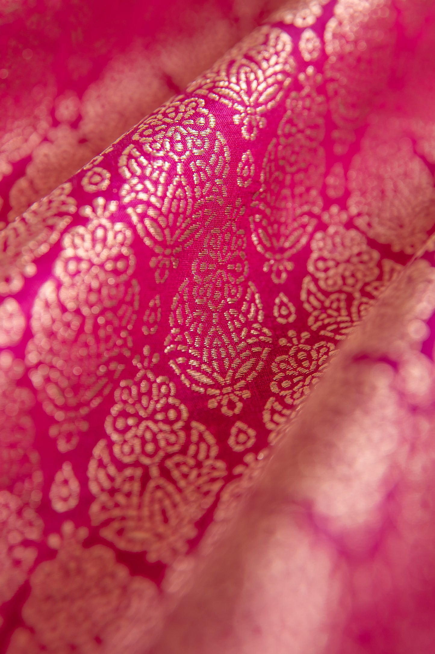 Handwoven Garnet Silk Blouse Fabric