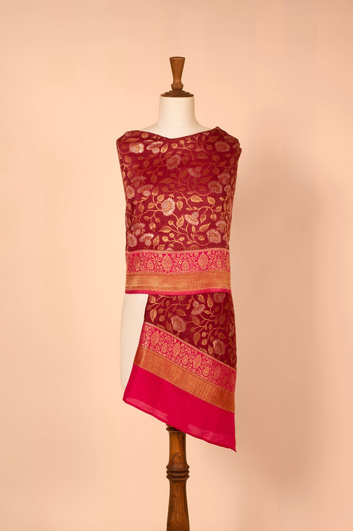 Handwoven Brown Tussar Dupatta