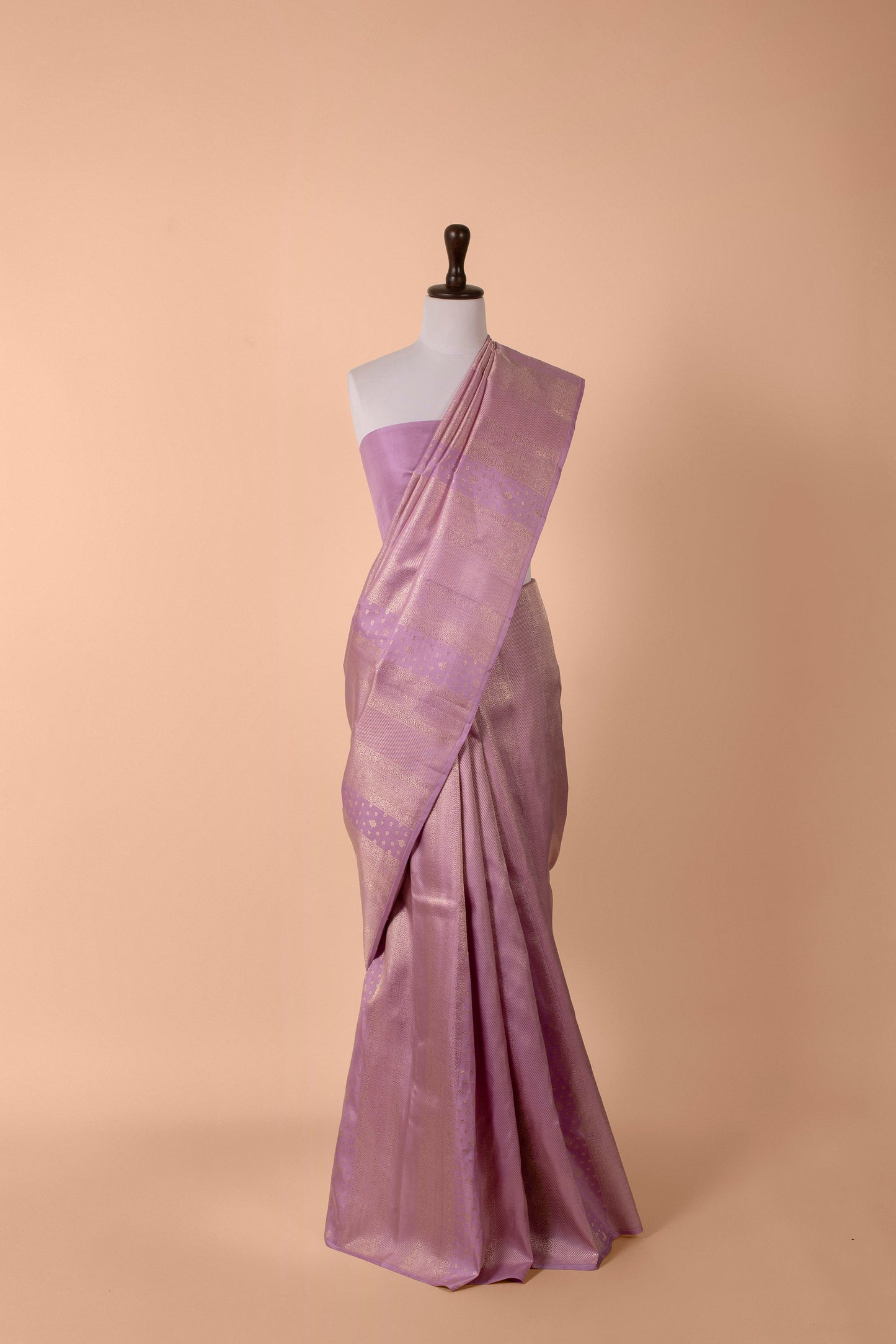 Handwoven Pink Kanjivaram Silk Saree