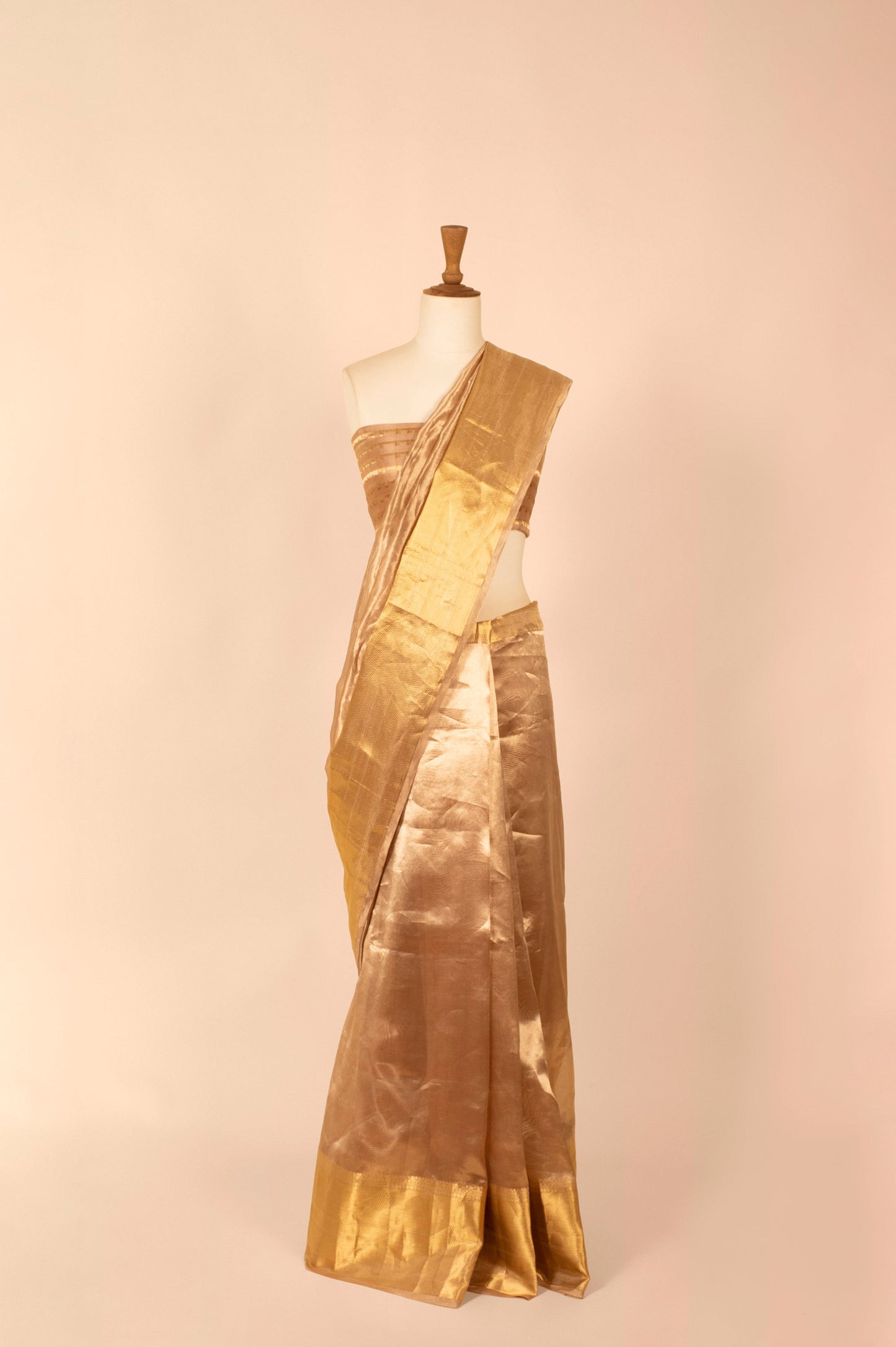 Handwoven Gold Tissue Sari
