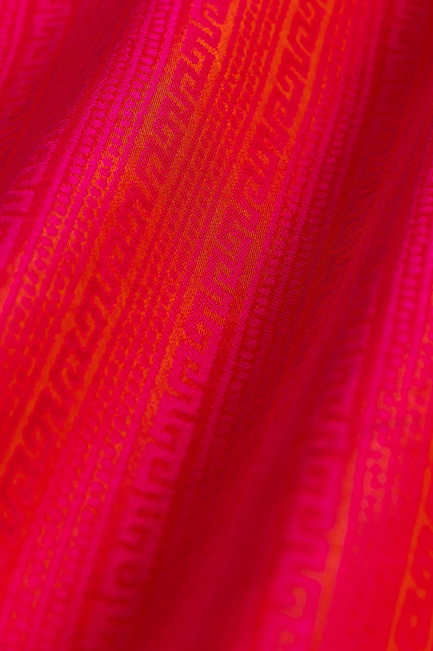 Handwoven Pink Satin Silk Blouse Fabric