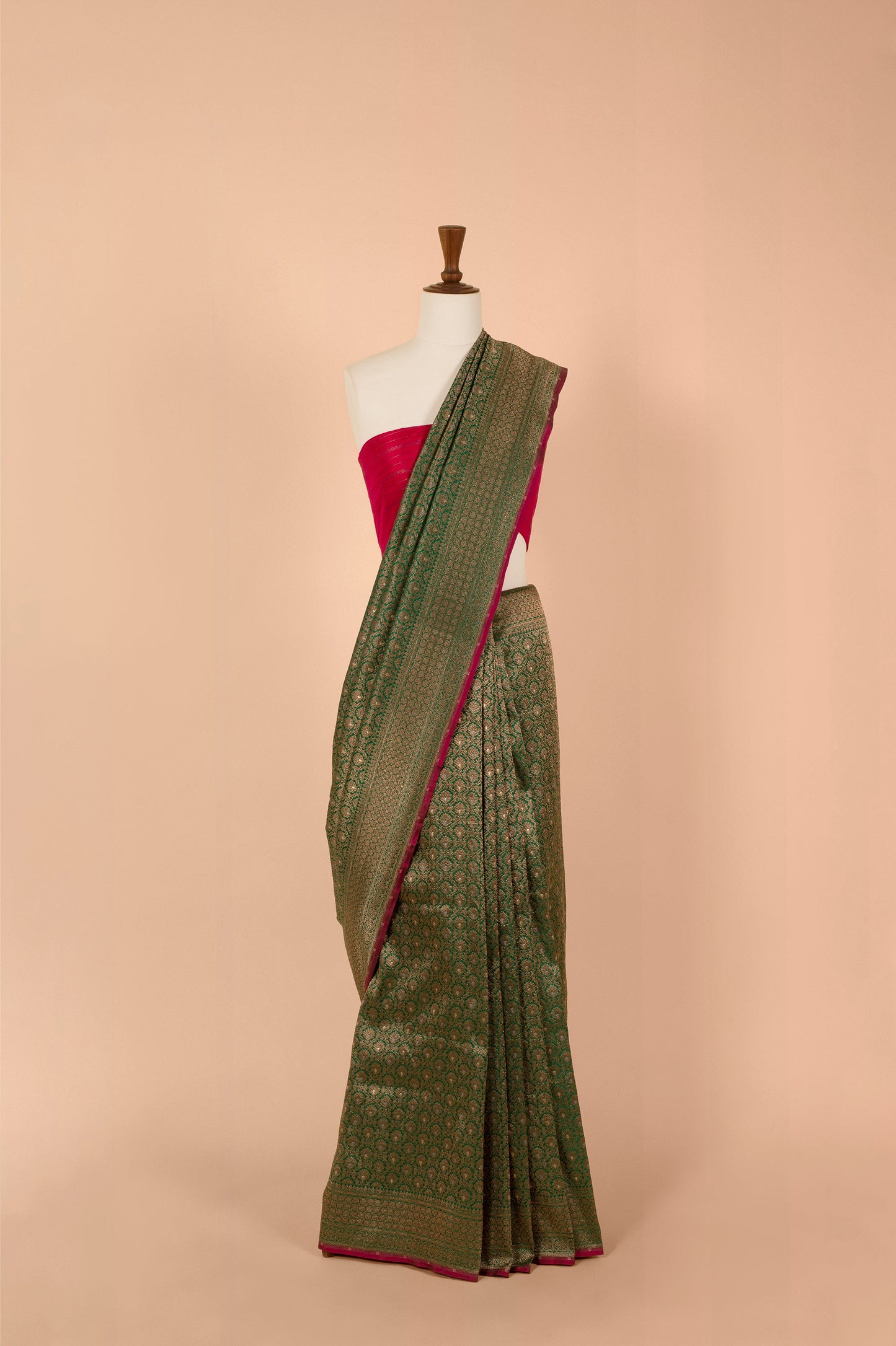 Handwoven Green Silk Sari