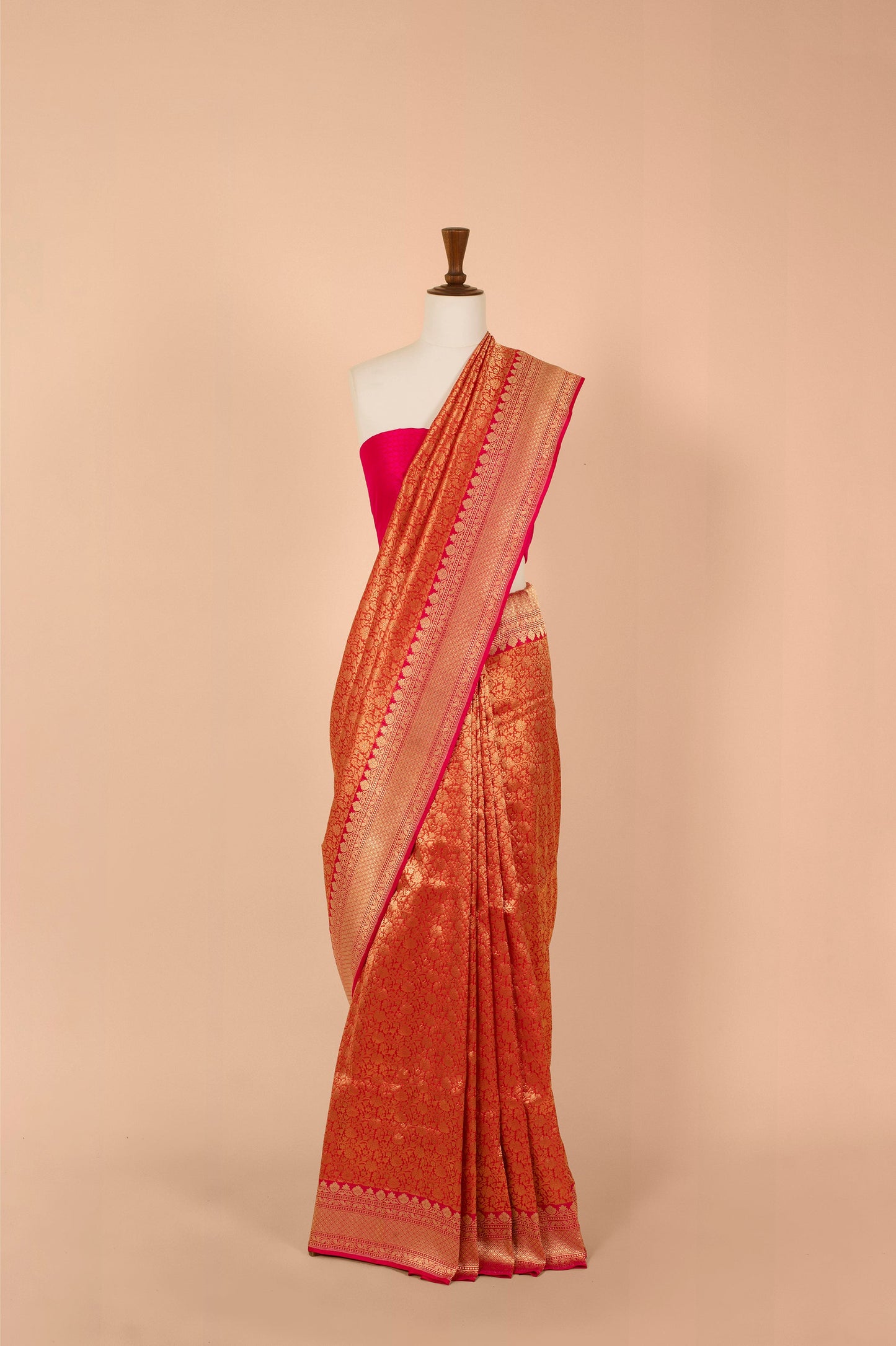 Handwoven Red Silk Sari
