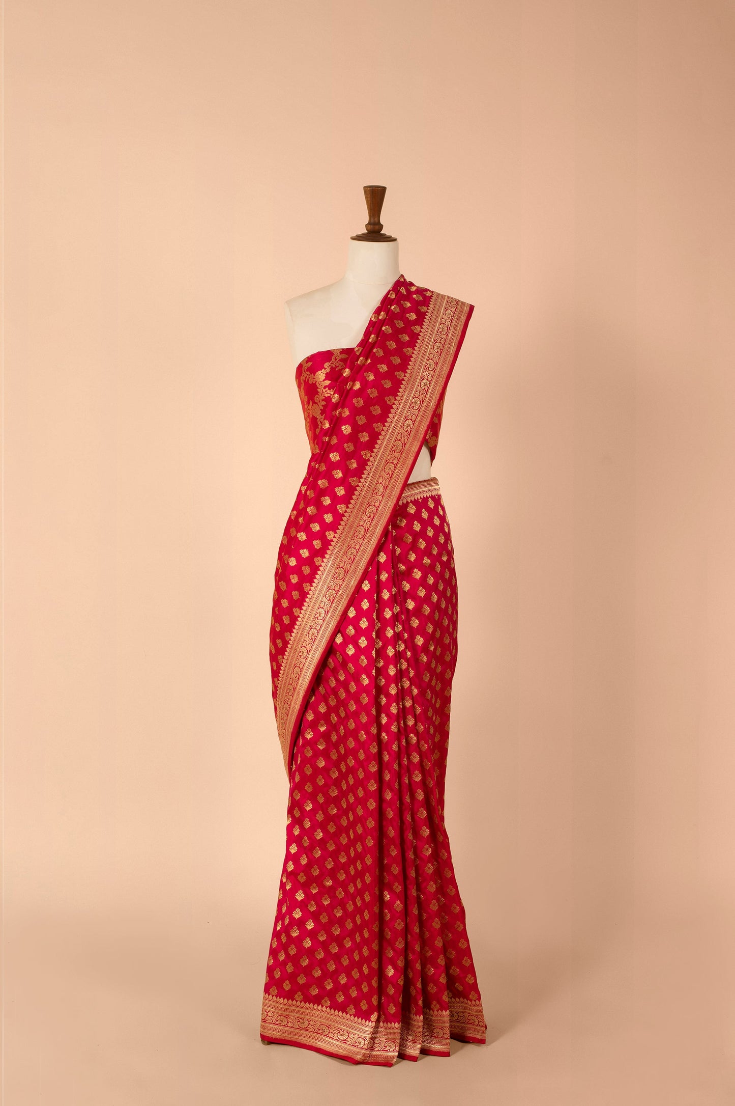 Handwoven Pink Silk Sari