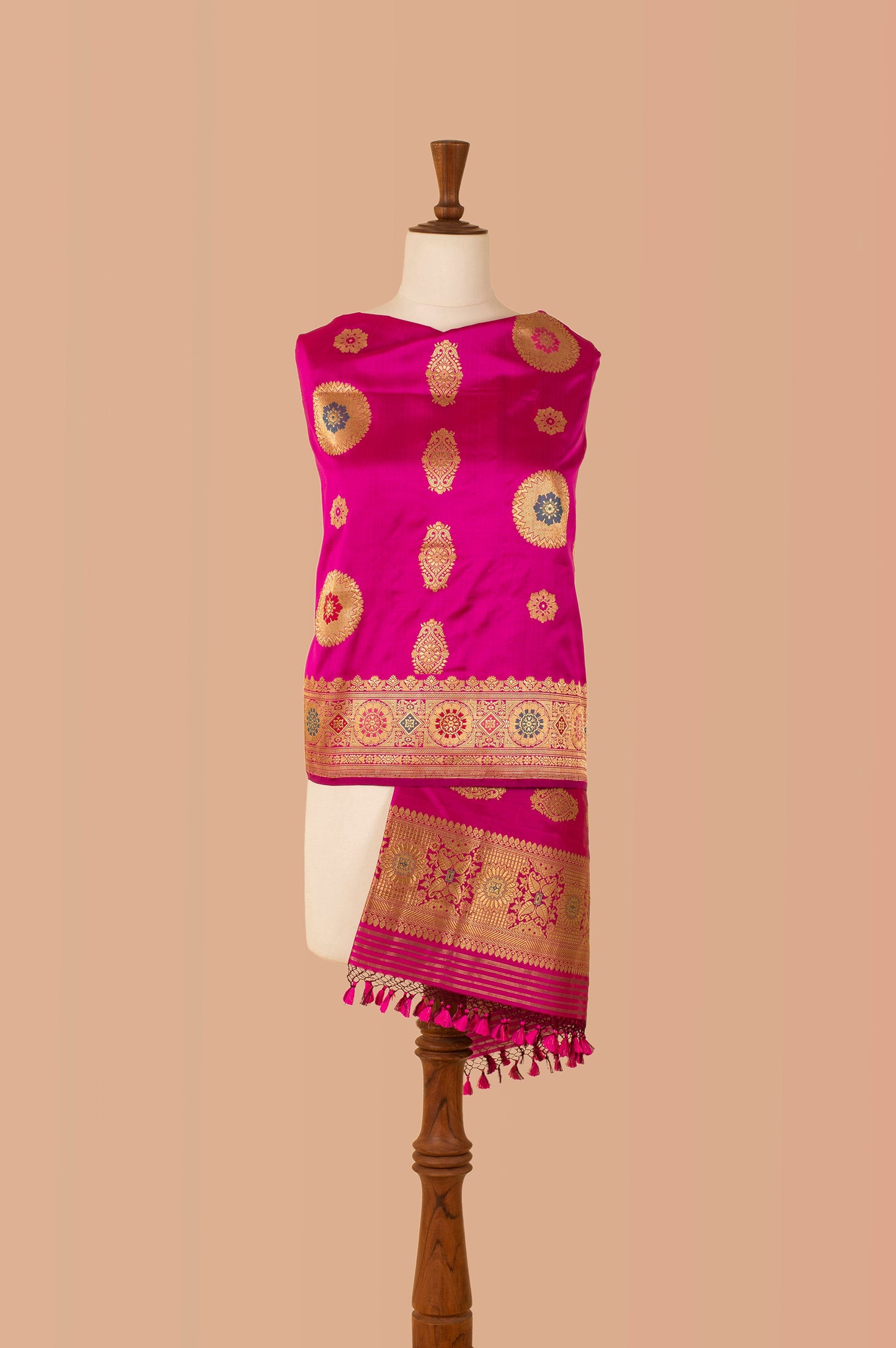 Handwoven Purple Silk Dupatta