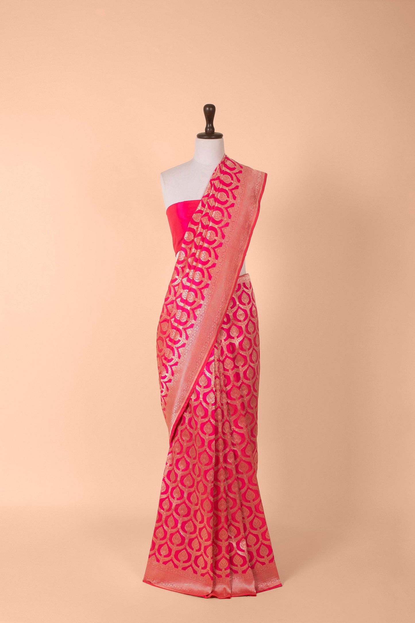 Handwoven Pink Silk Saree