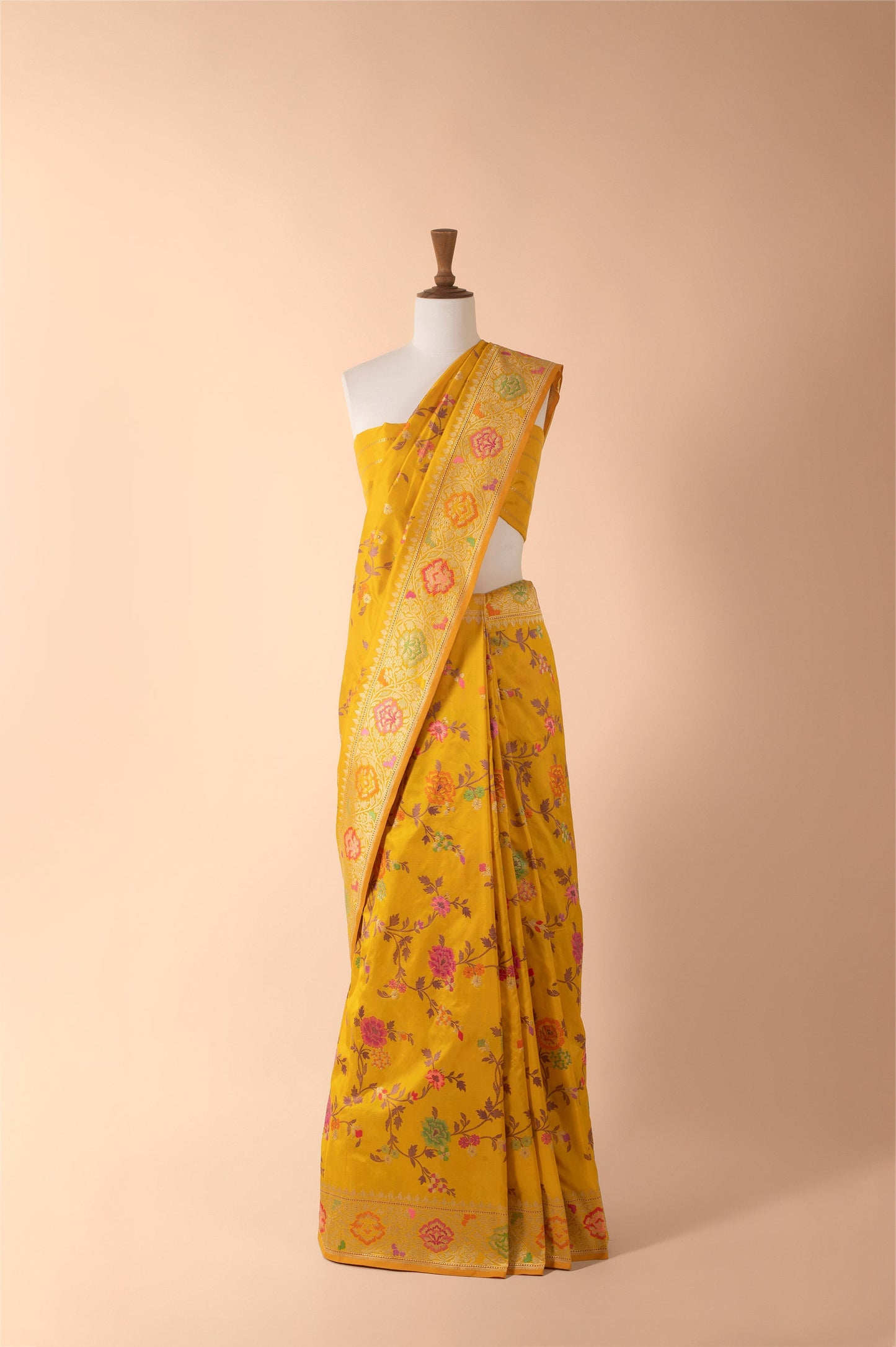 Handwoven Yellow Silk Saree