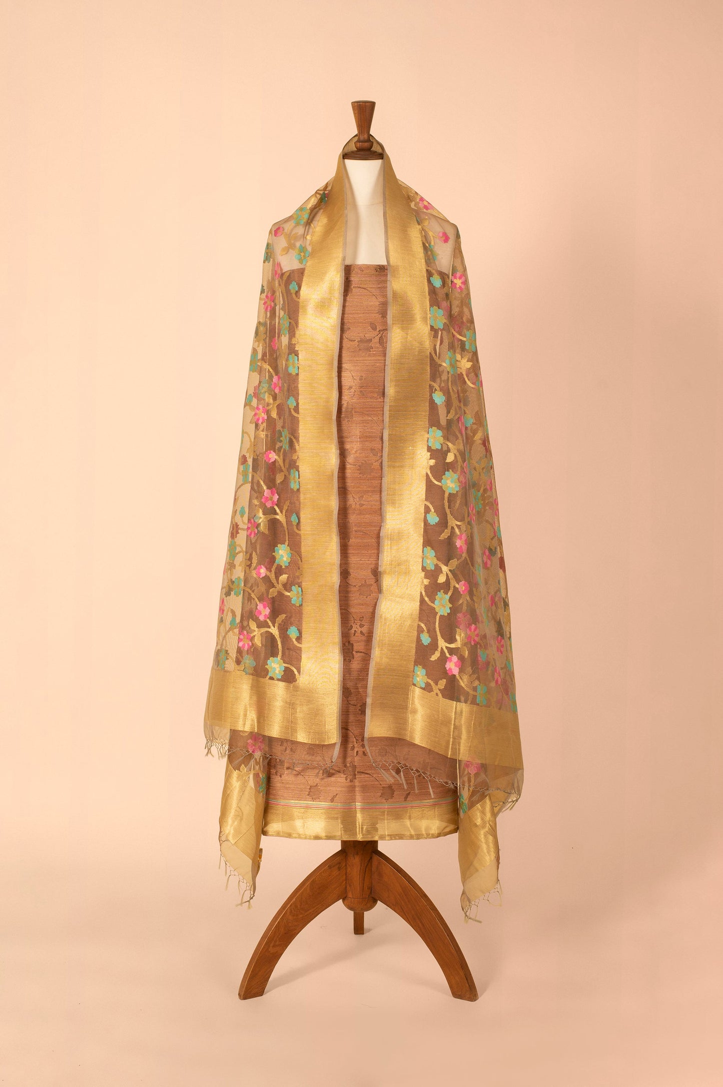 Handwoven Copper Cotton Suit Piece