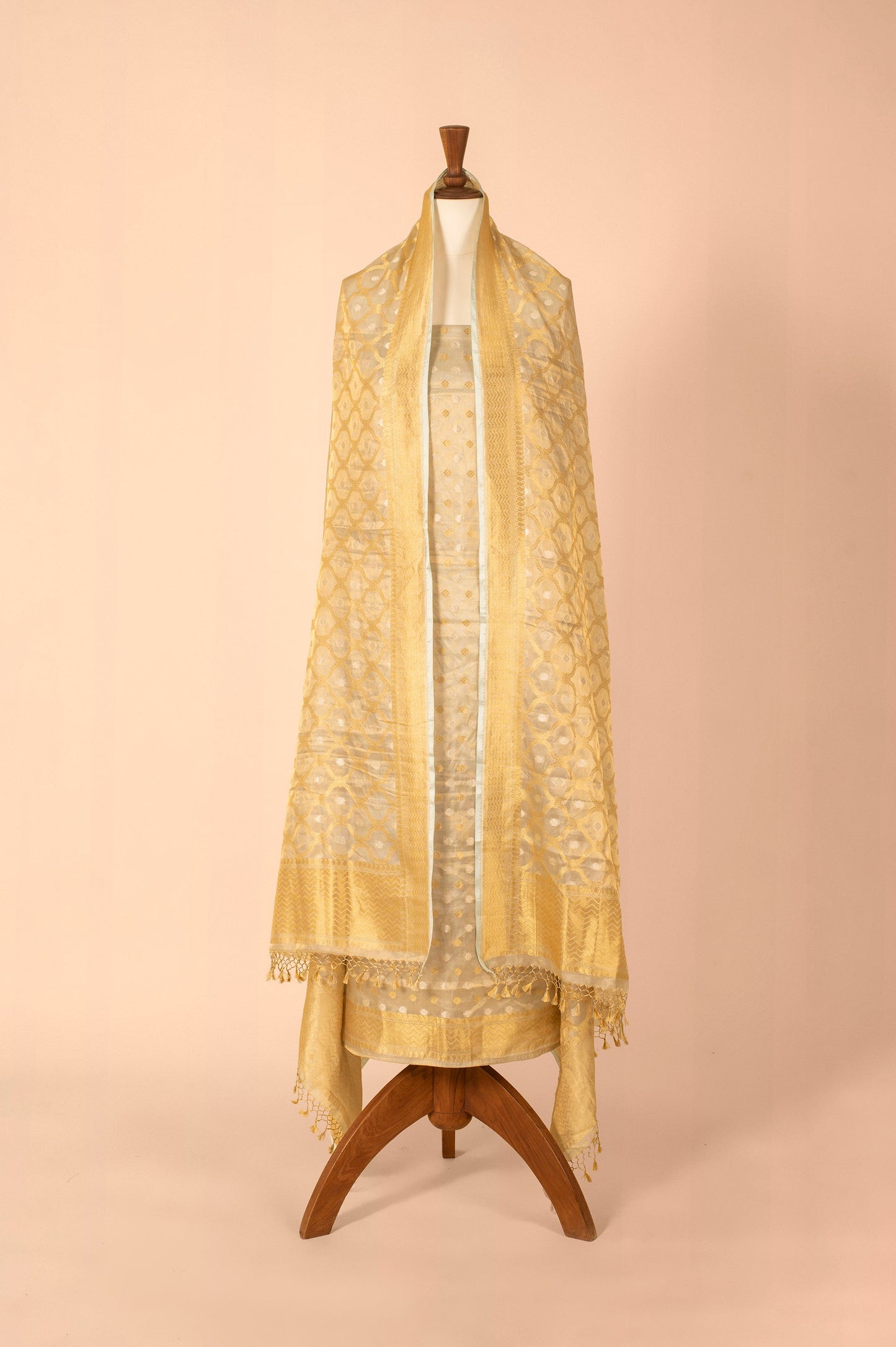 Handwoven Blue Tissue Suit Piece