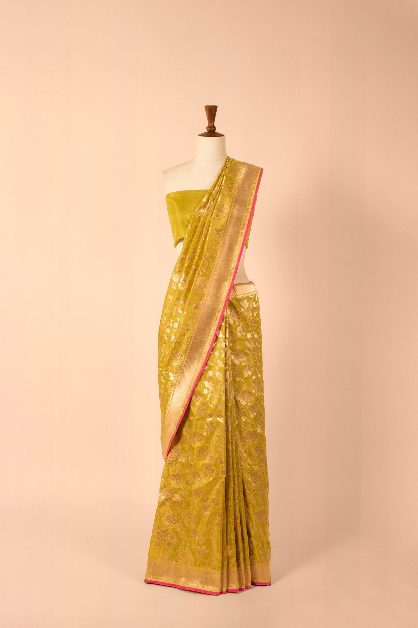 Handwoven Green Silk Sari