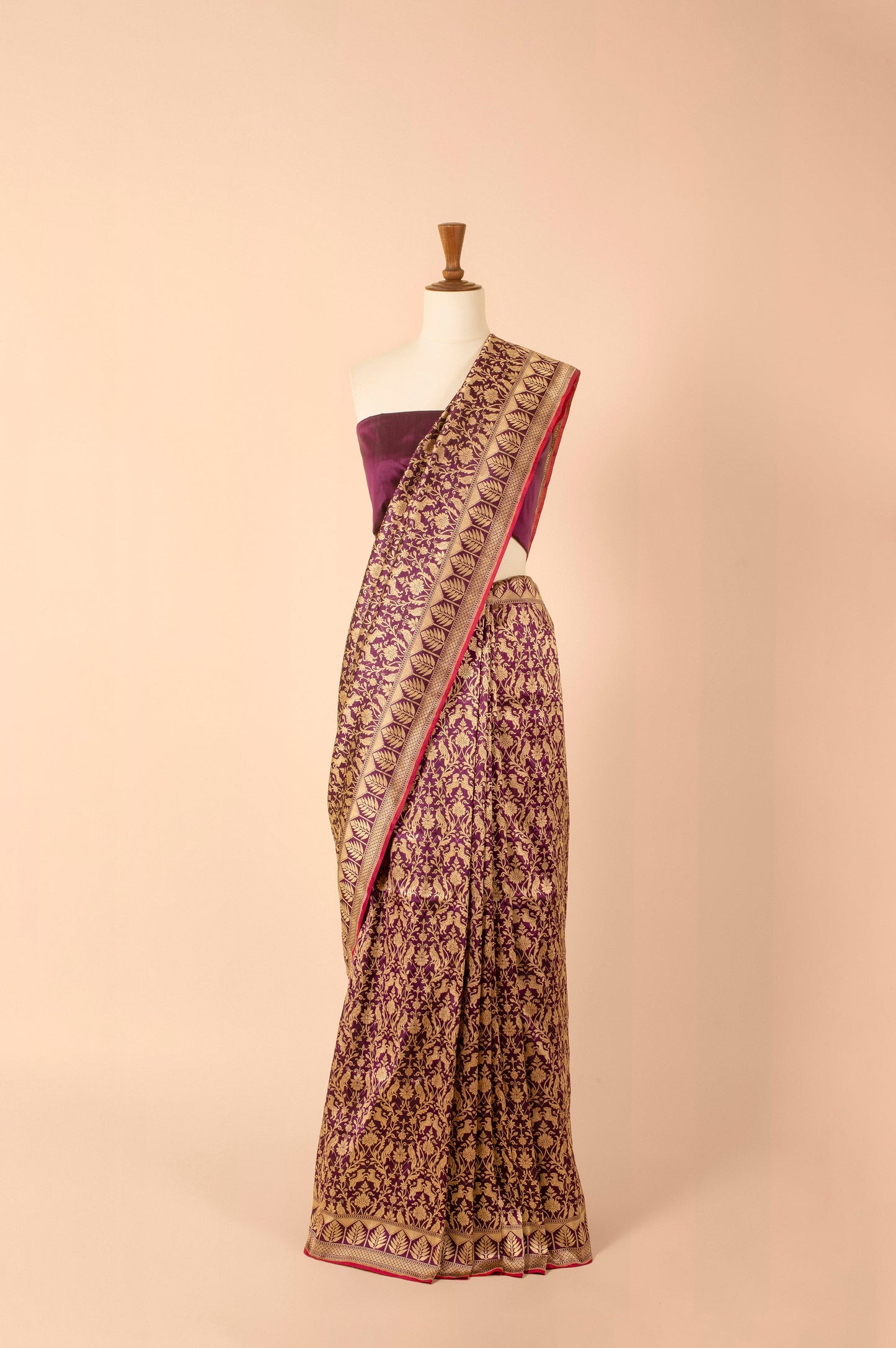 Handwoven Purple Silk Saree