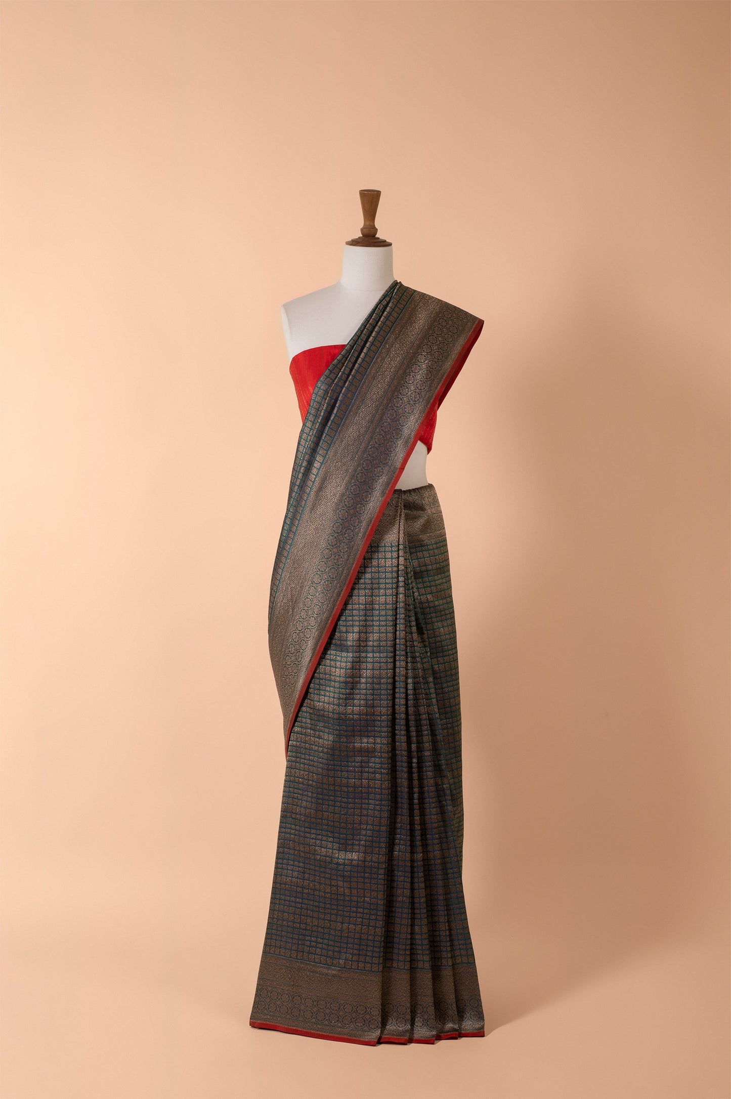 Handwoven Green Silk Sari