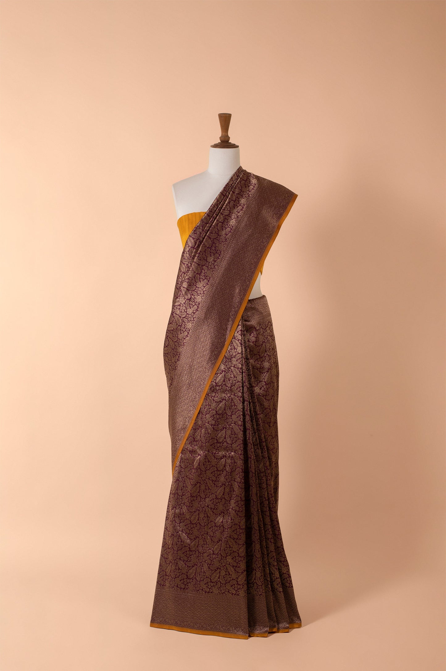 Handwoven Purple Silk Sari