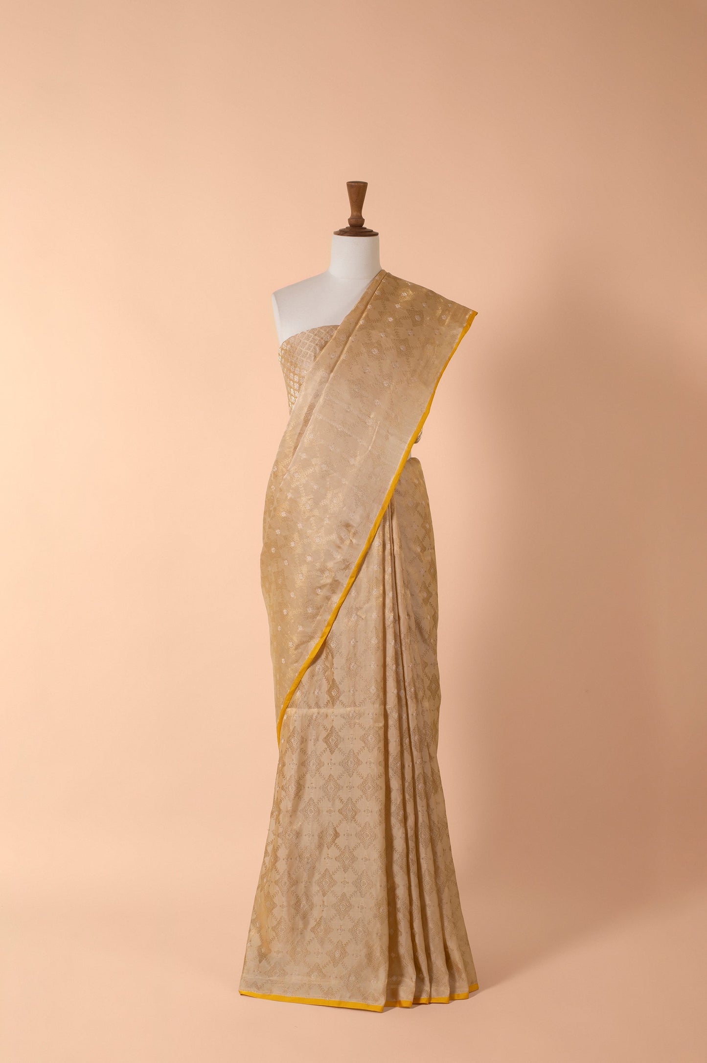 Handwoven Grey Tissue Sari