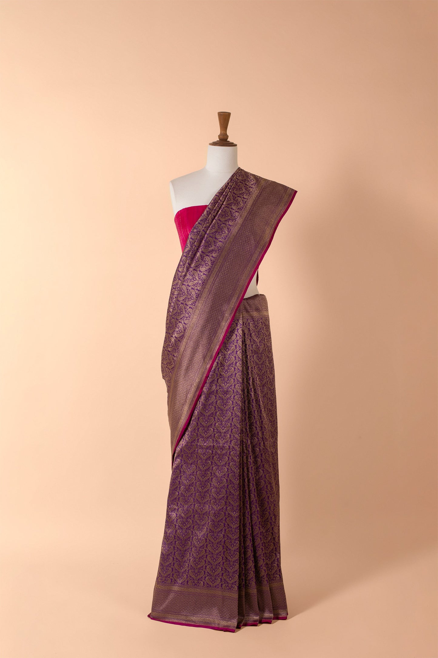 Handwoven Purple Silk Sari