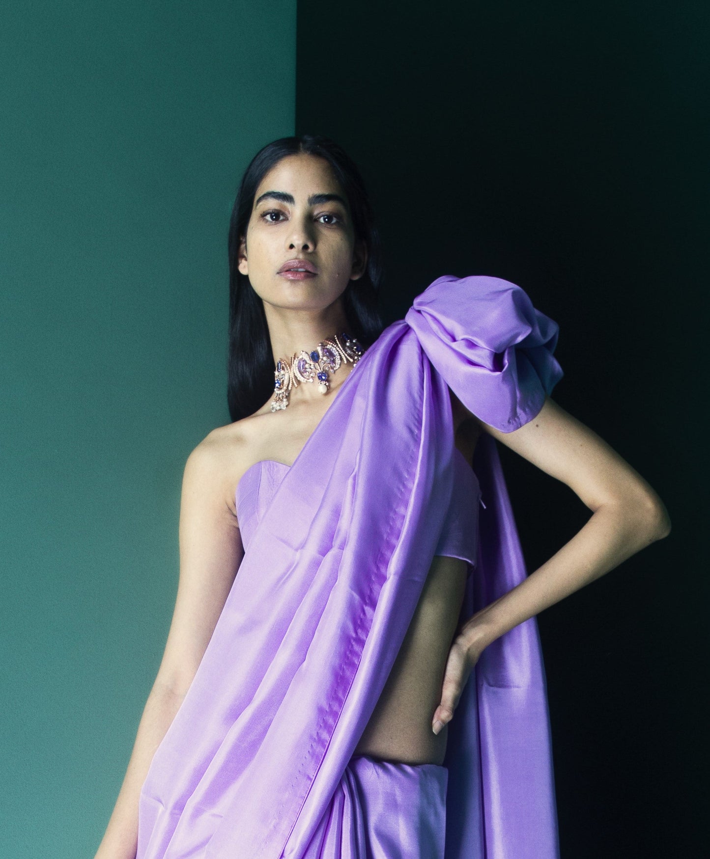 Orchid Violet Corset Blouse