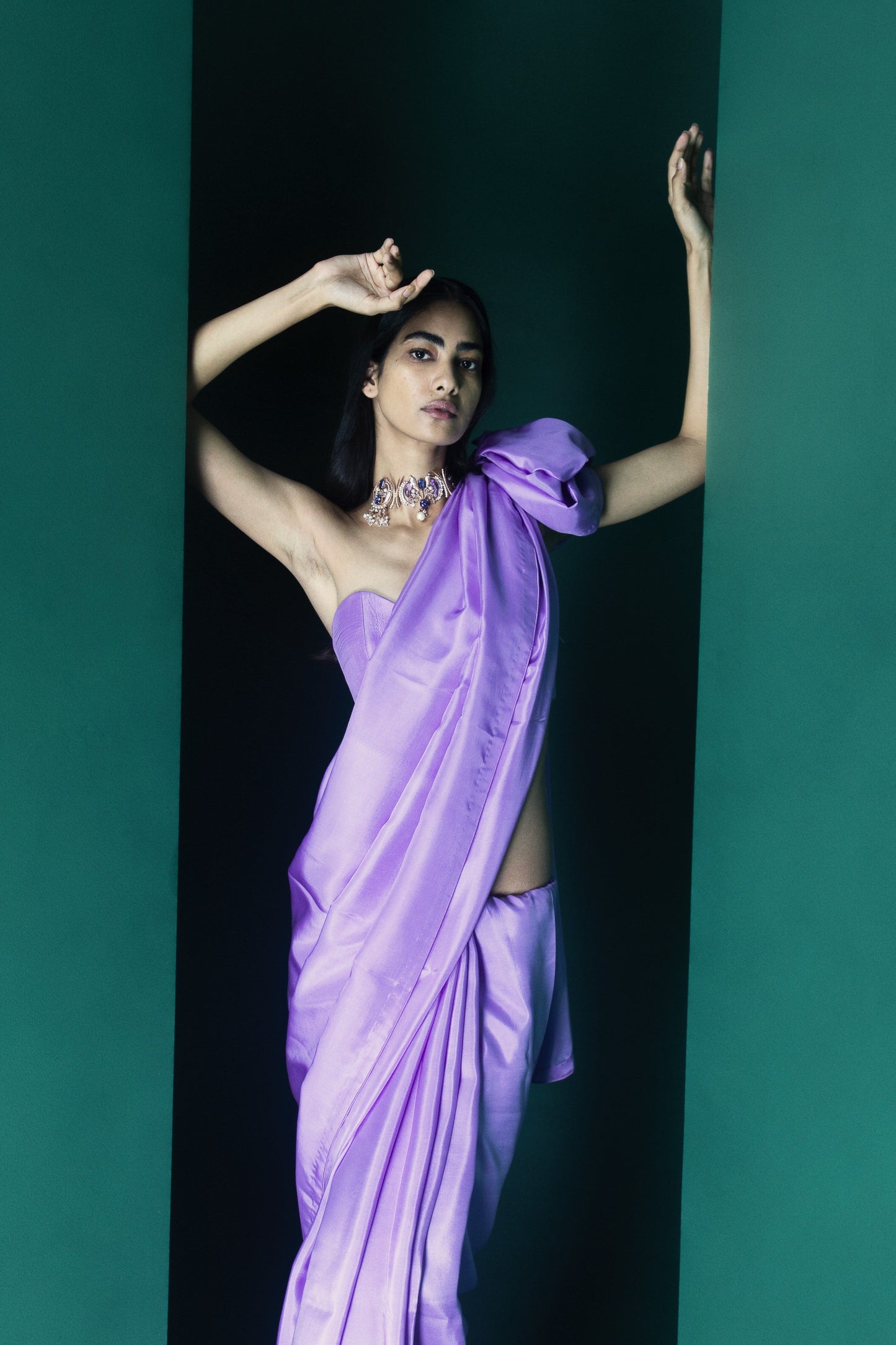 Orchid Violet Corset Blouse