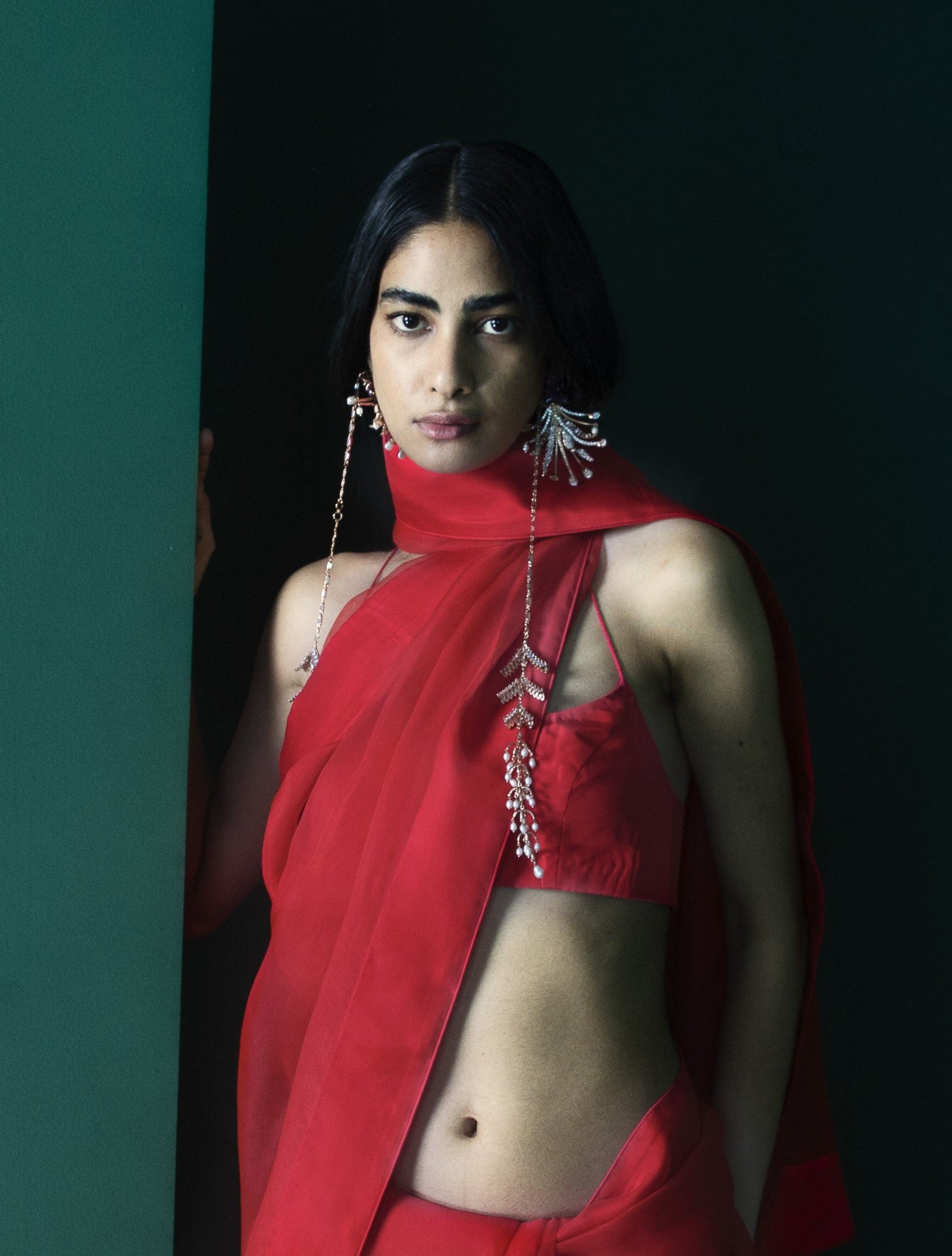 Ruby Red Halter Blouse