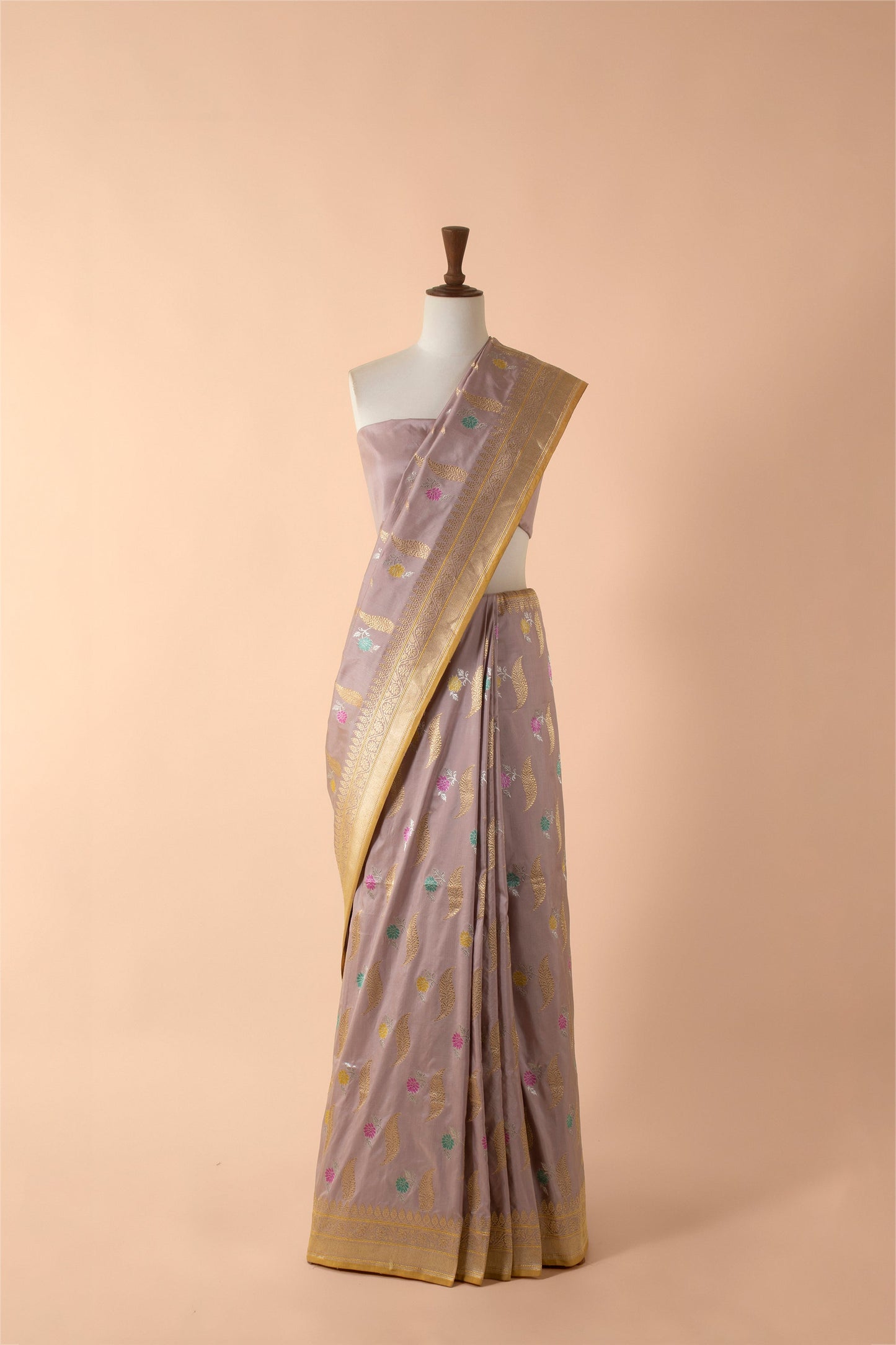 Handwoven Purple Silk Sari