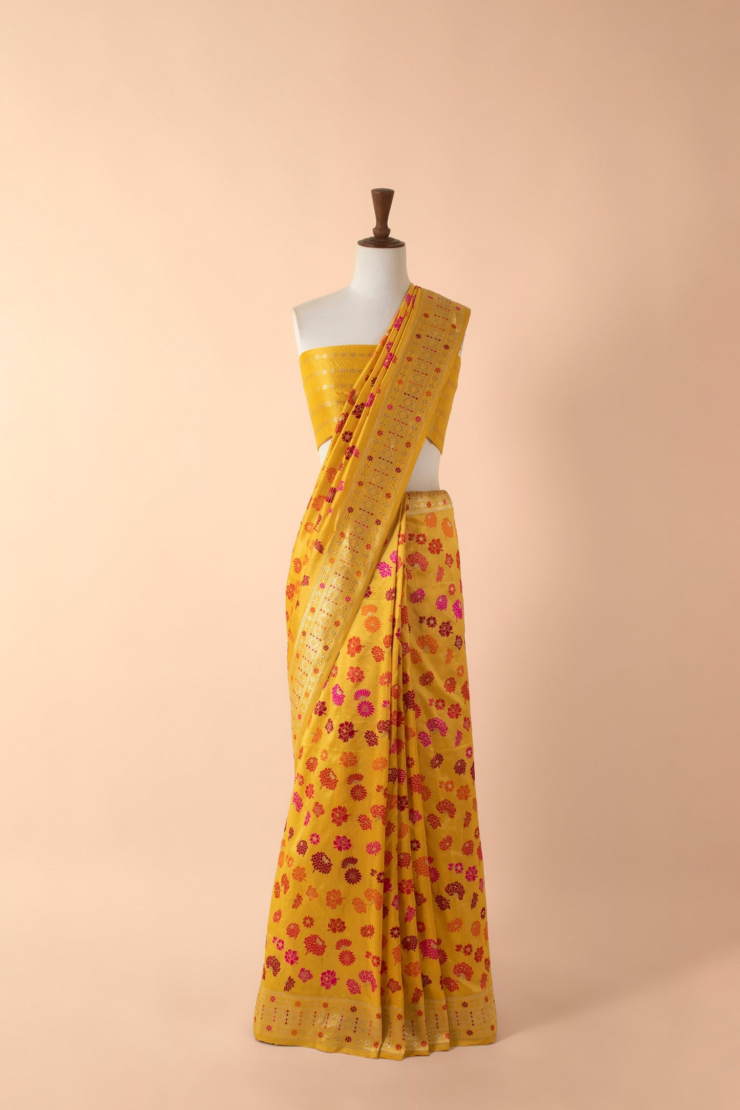 Handwoven Yellow Silk Saree