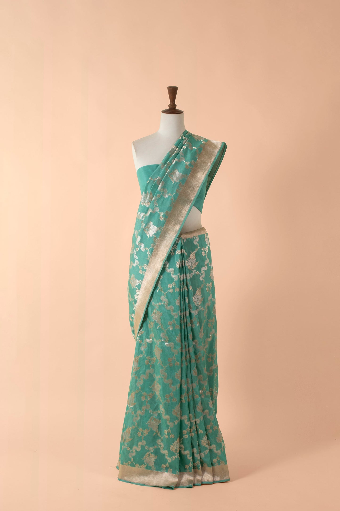 Handwoven Green Silk Sari