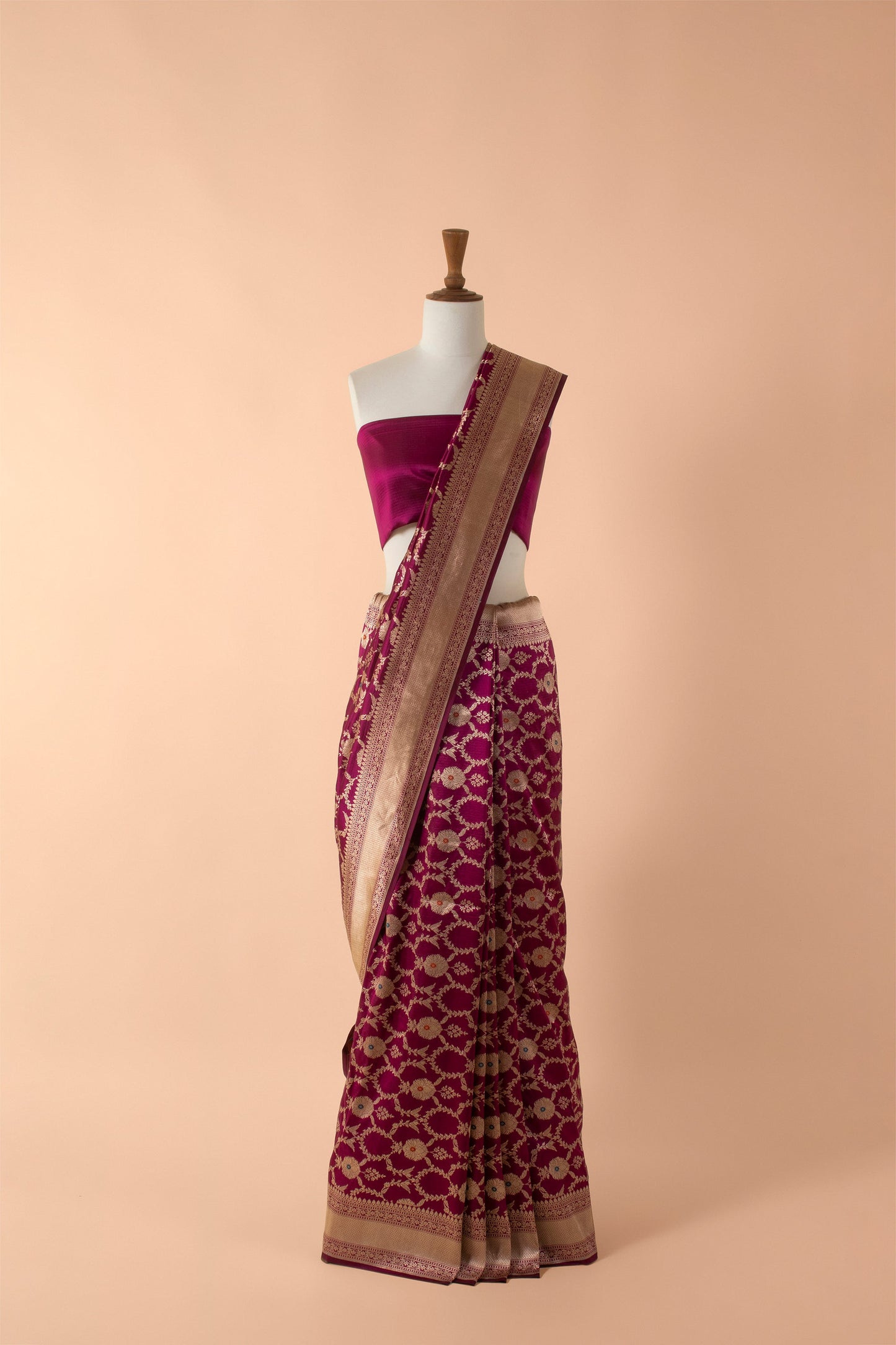 Handwoven Purple Silk Sari