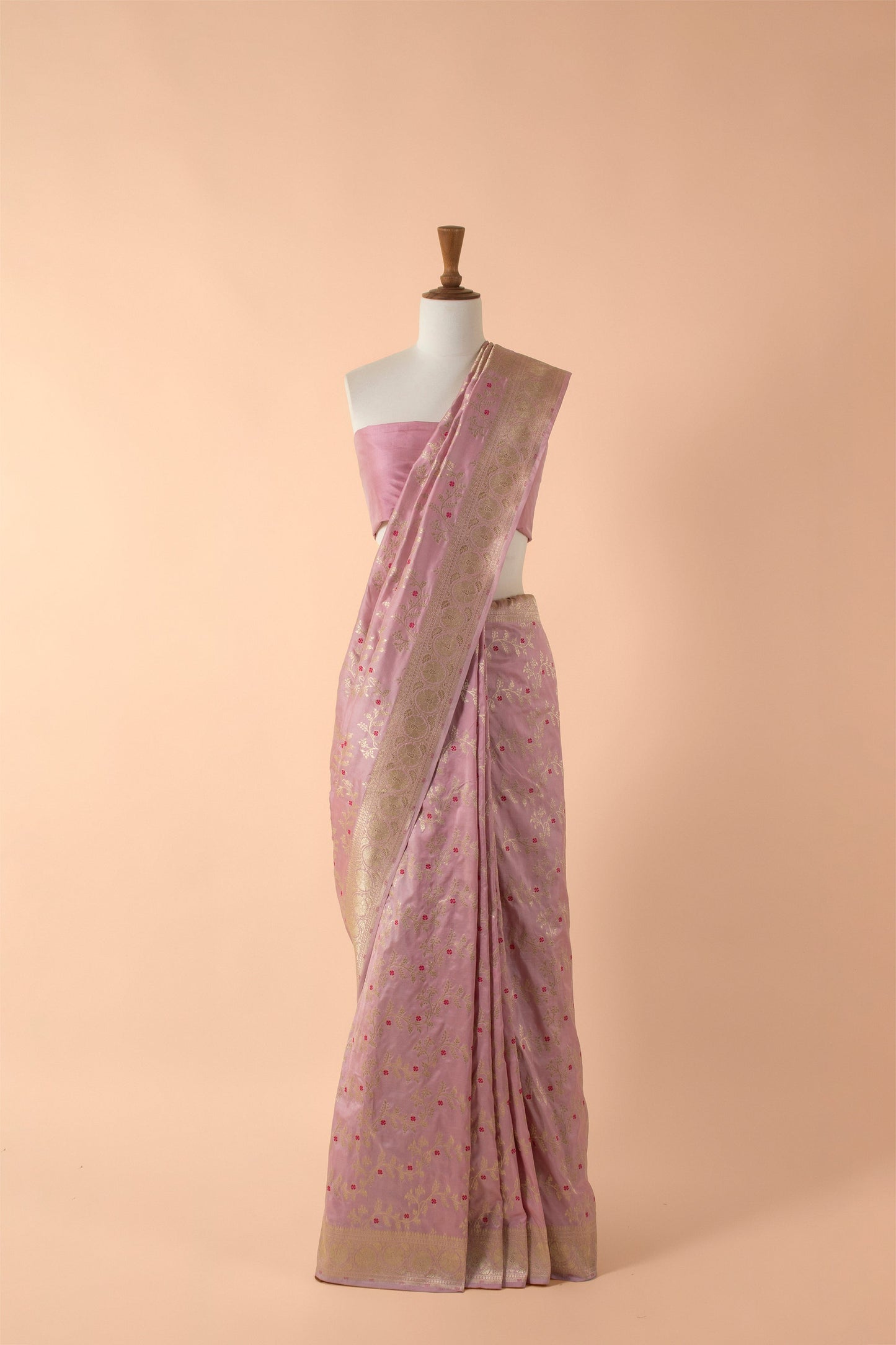 Handwoven Mauve Silk Sari