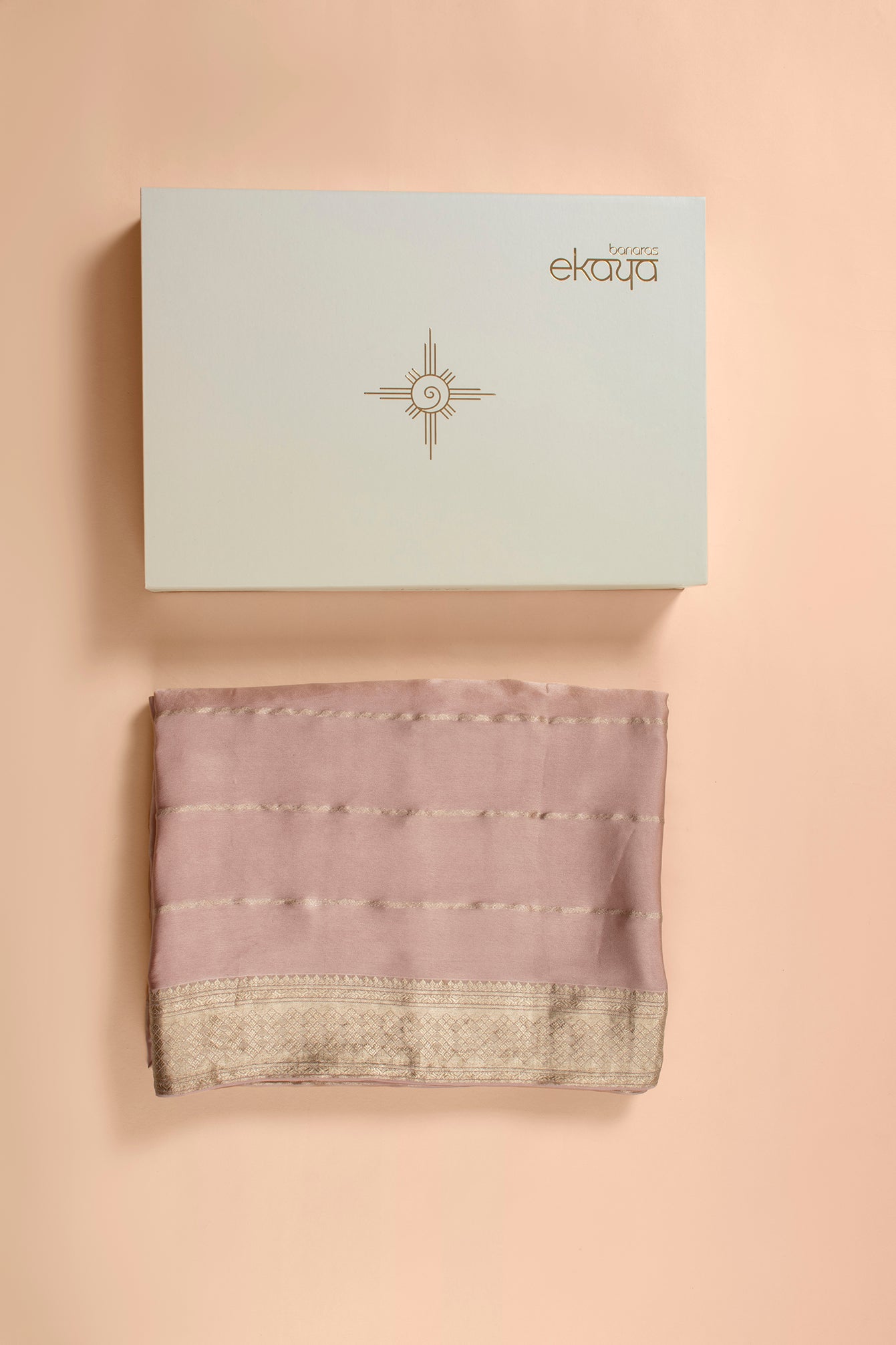 Handwoven Mauve Sari Gift Box