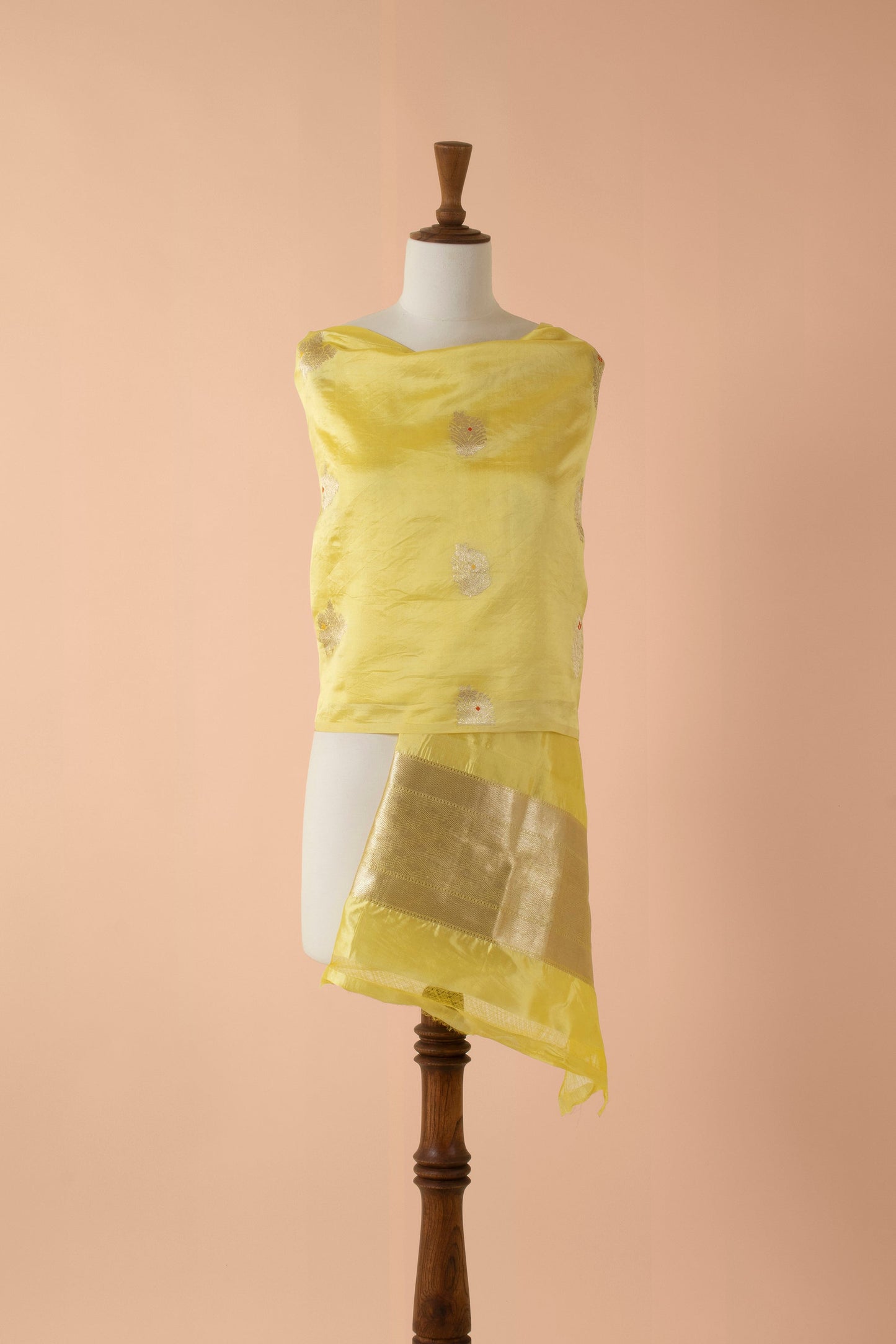 Handwoven Green Silk Dupatta