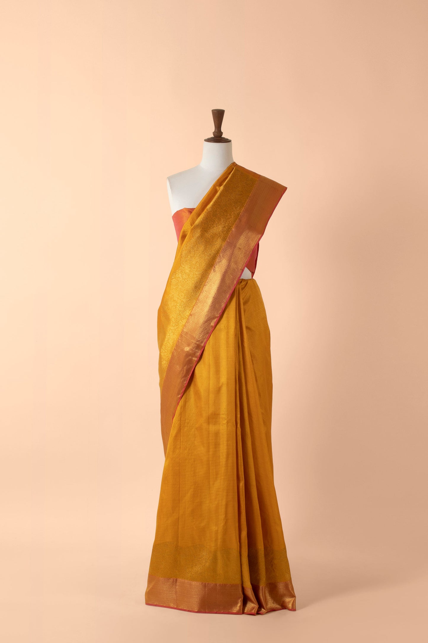 Handwoven Yellow Kanjivaram Sari