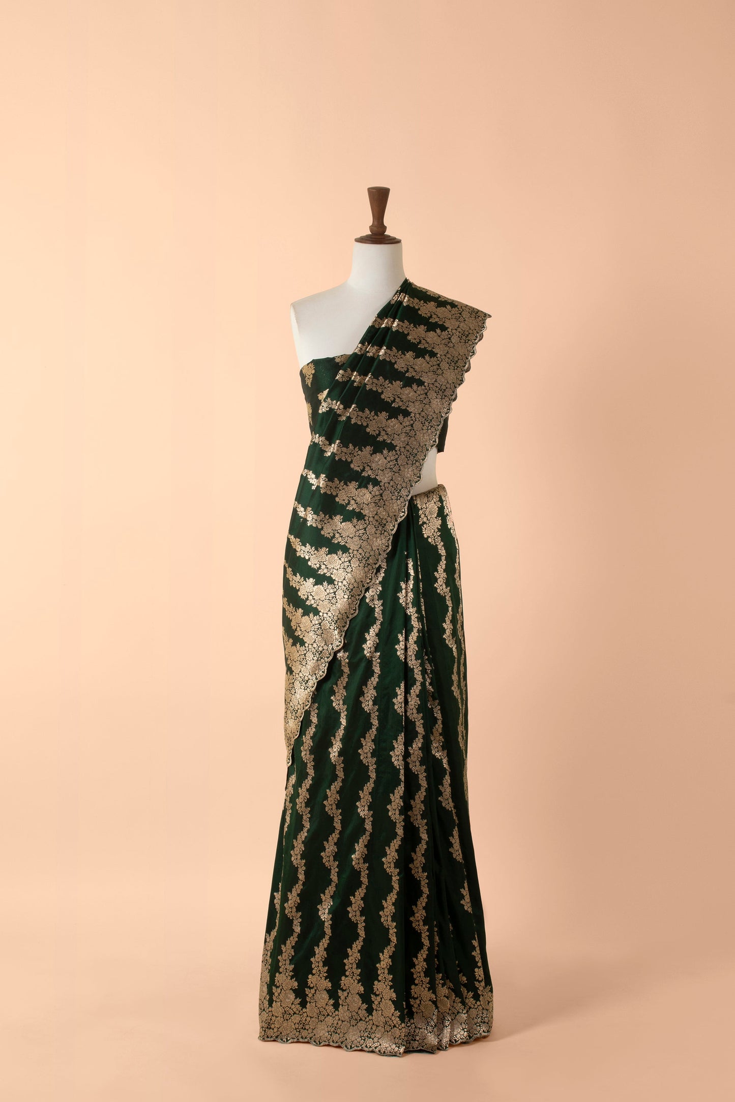 Handwoven Green Silk Sari