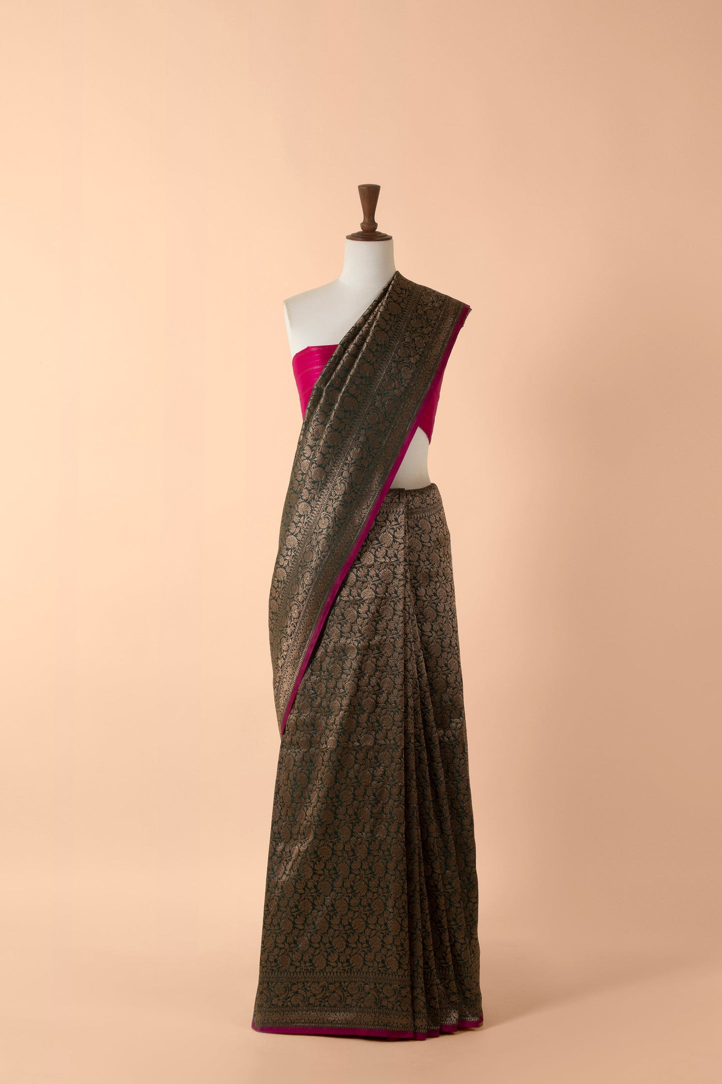 Handwoven Green Silk Sari