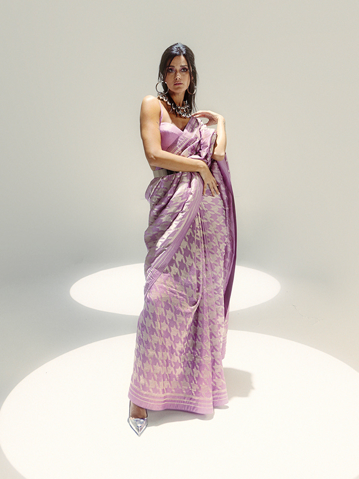 Lilac Gerum Saree