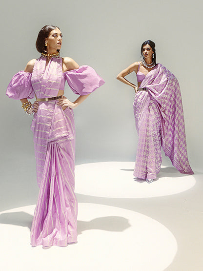 Lilac Bumblebee Saree