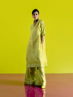 Lime Gerum A-line Kurta Set
