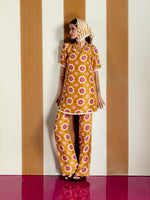 Ochre Twiggy Bloom Bellbottom Set