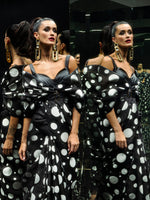 Black Confetti Saree