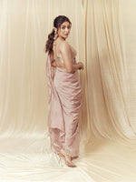 Wamiqa Gabbi In Handwoven Mauve Tissue Saree